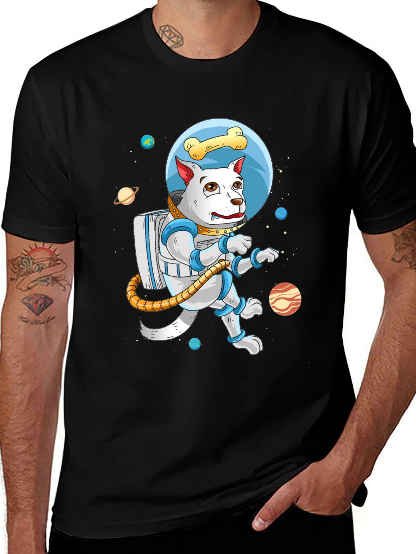 Variant 12 of Dog Astronaut T-Shirt - Space Pup Tee