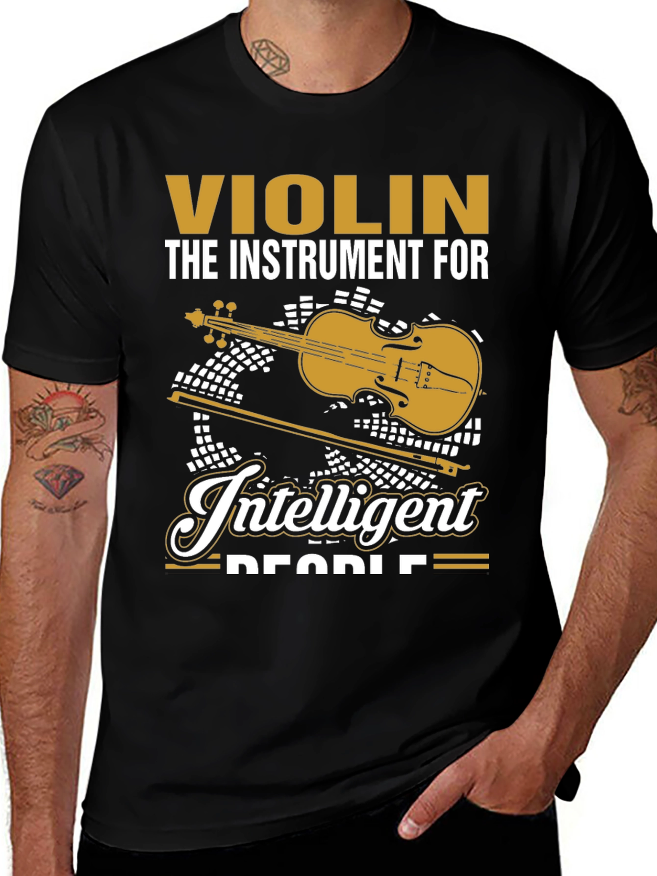 Variant 12 of Violin Lover T-Shirt - Instrument for Intelligent People