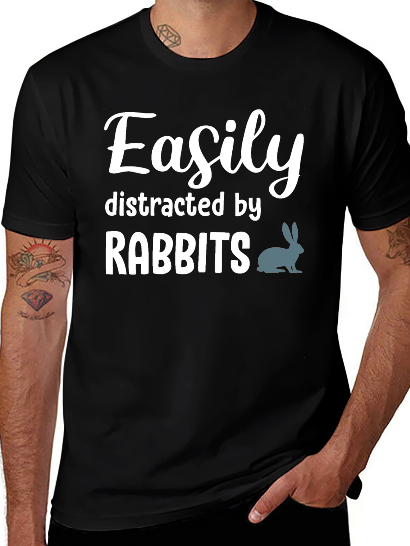 Variant 7 of Easily Distracted by Rabbits T-Shirt