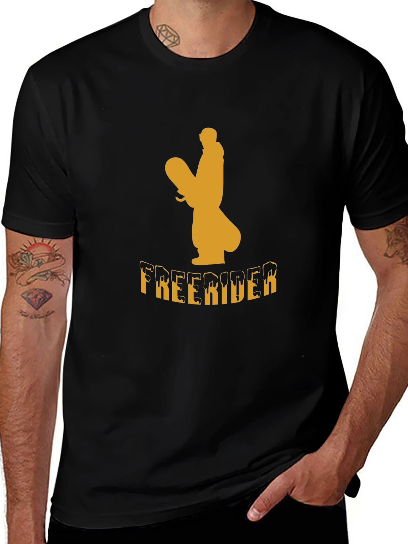 Variant 18 of Freerider T-Shirt: Snowboarder Graphic Tee