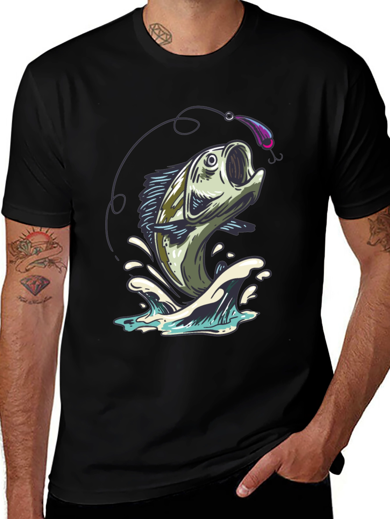 Variant 20 of Fishing T-Shirt: Catch of the Day Graphic Tee
