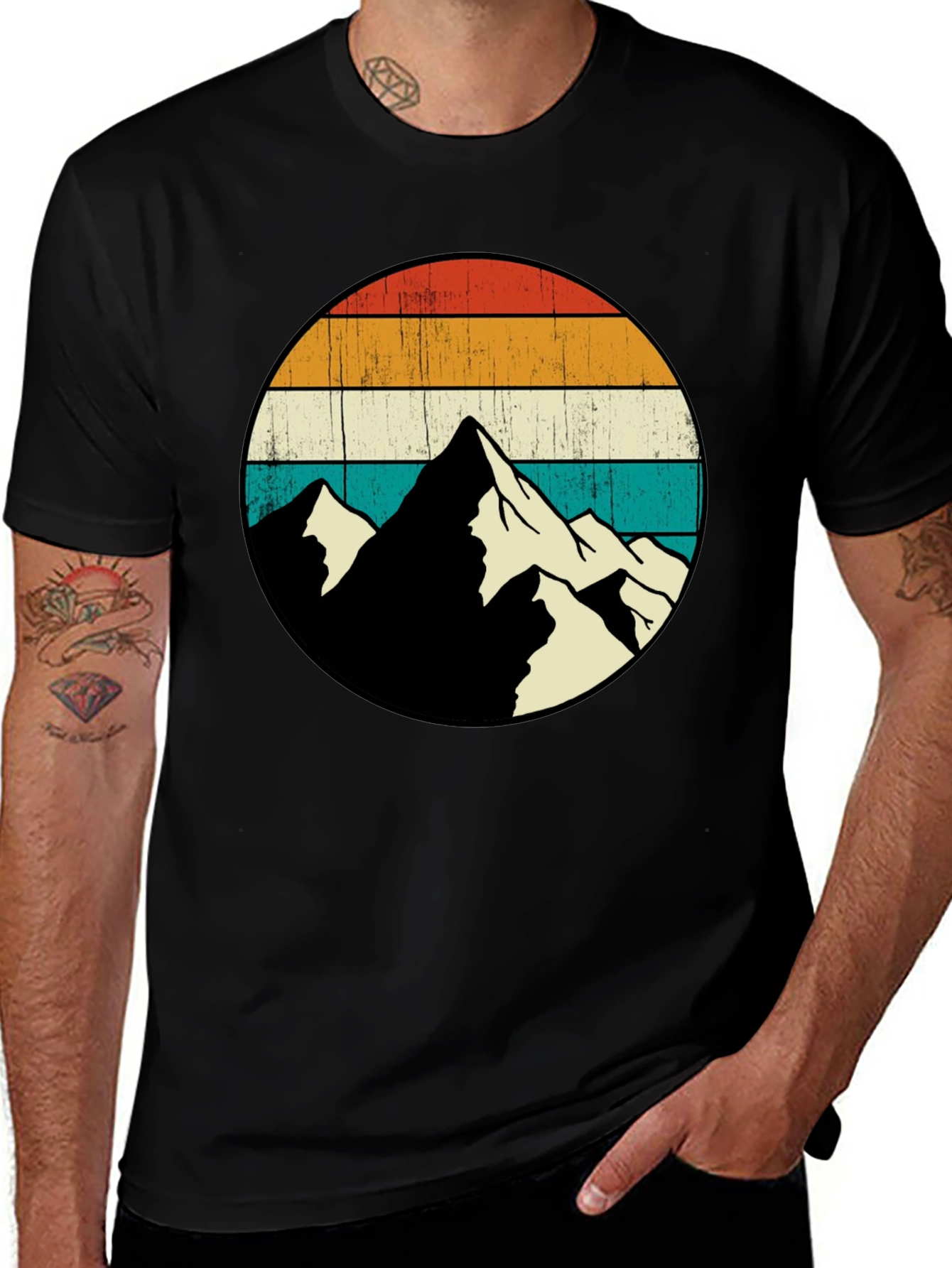 Variant 16 of Retro Mountain Graphic T-Shirt