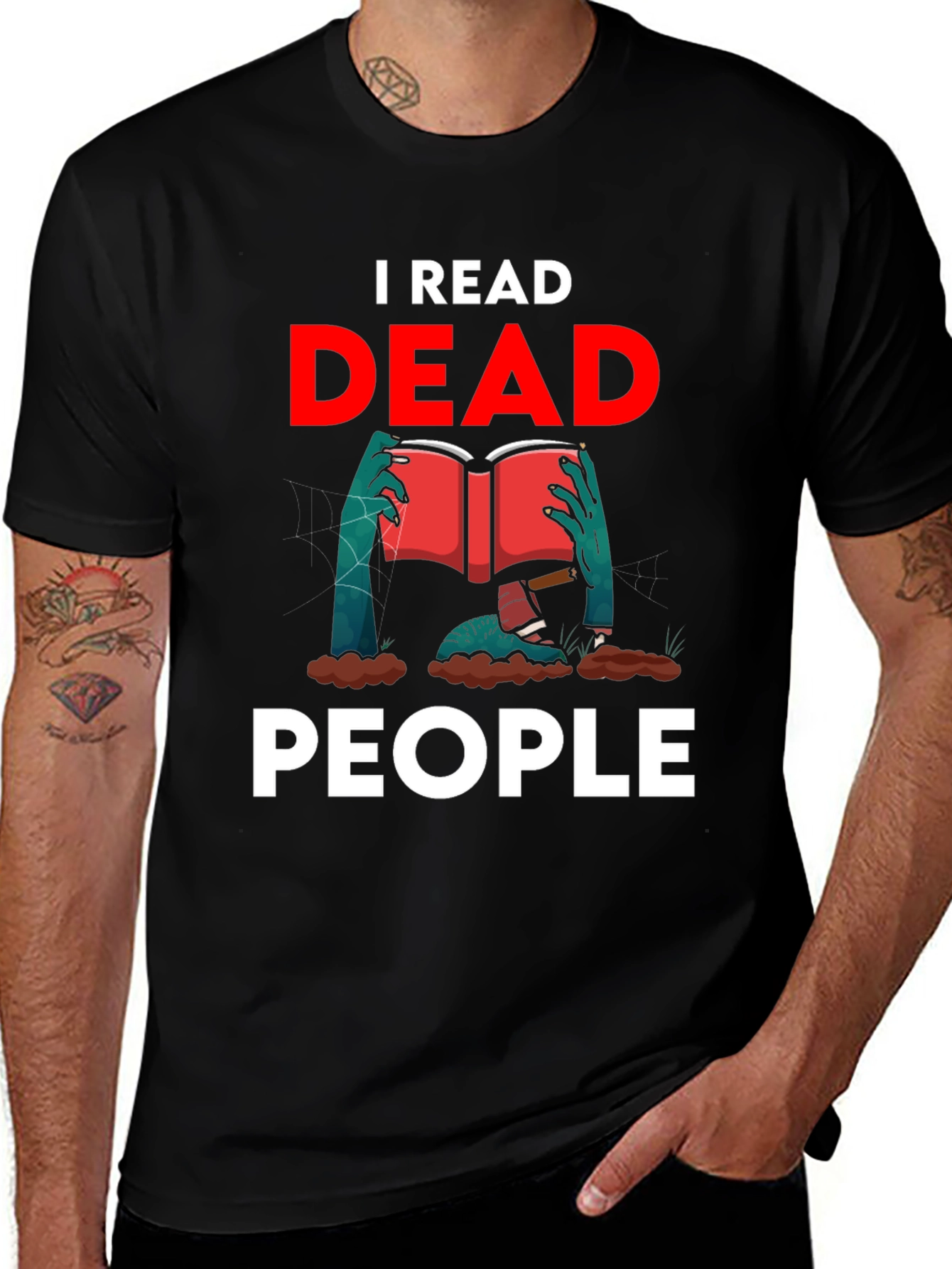I Read Dead People Novelty Graphic T-Shirt