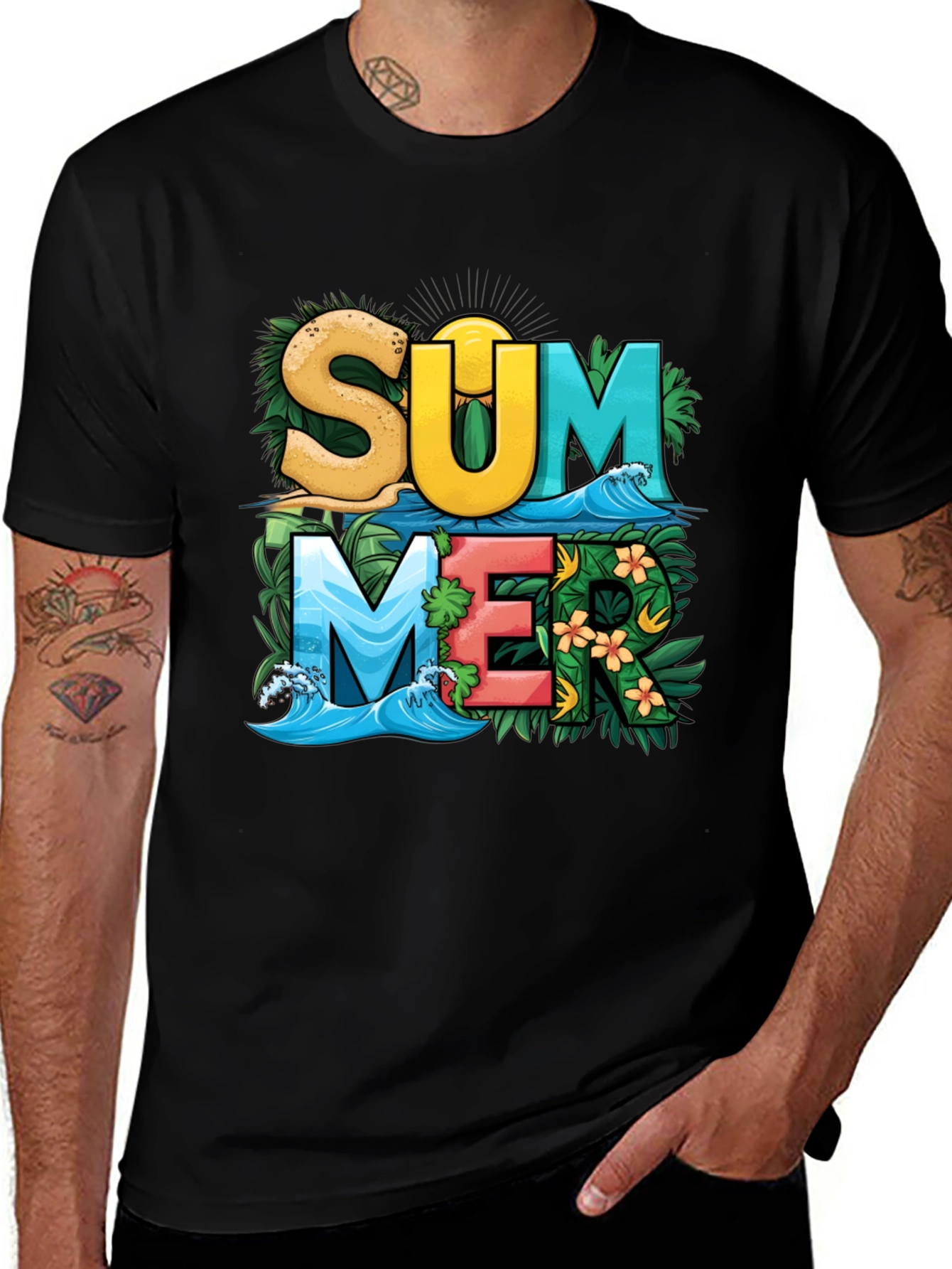 Variant 27 of Tropical Summer Graphic T-Shirt