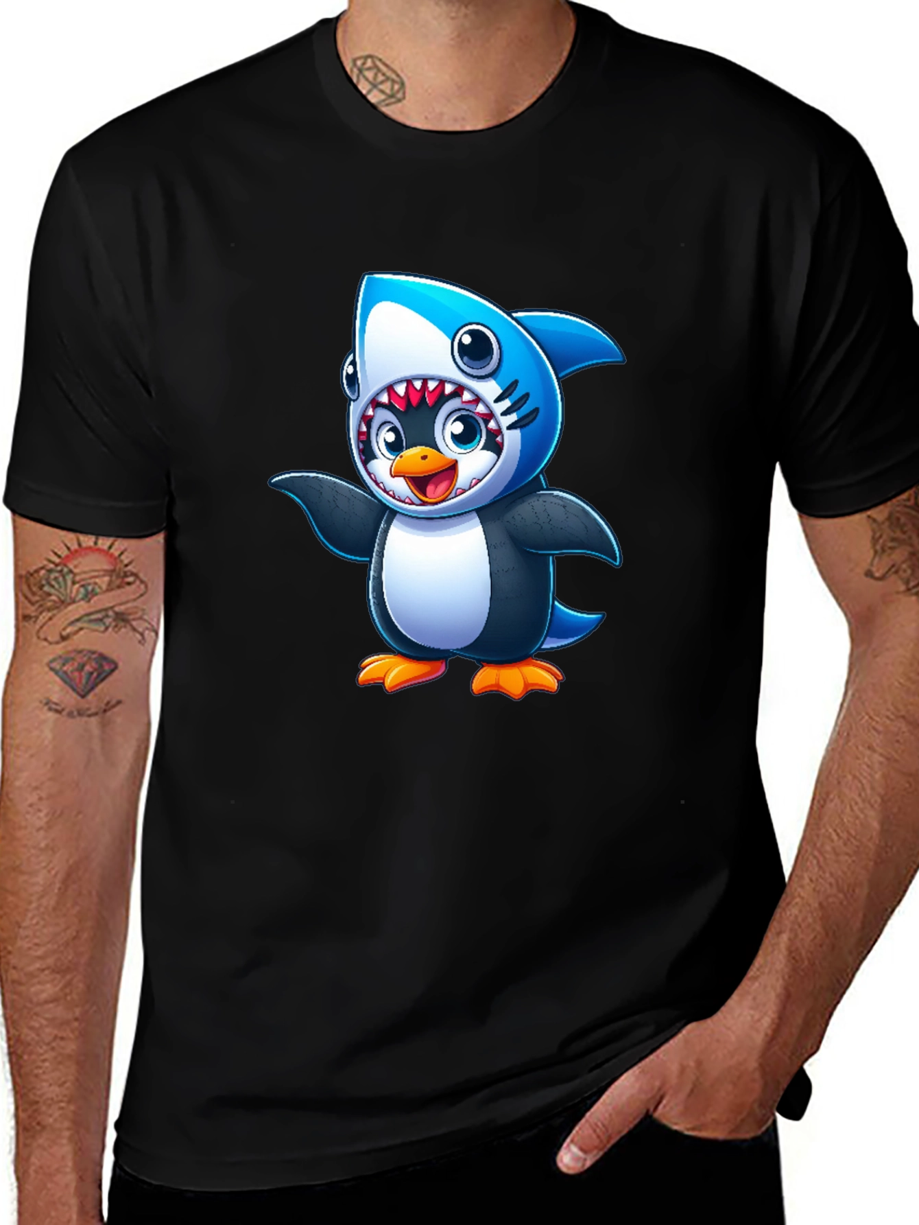 Variant 10 of Penguin Shark Costume T-Shirt