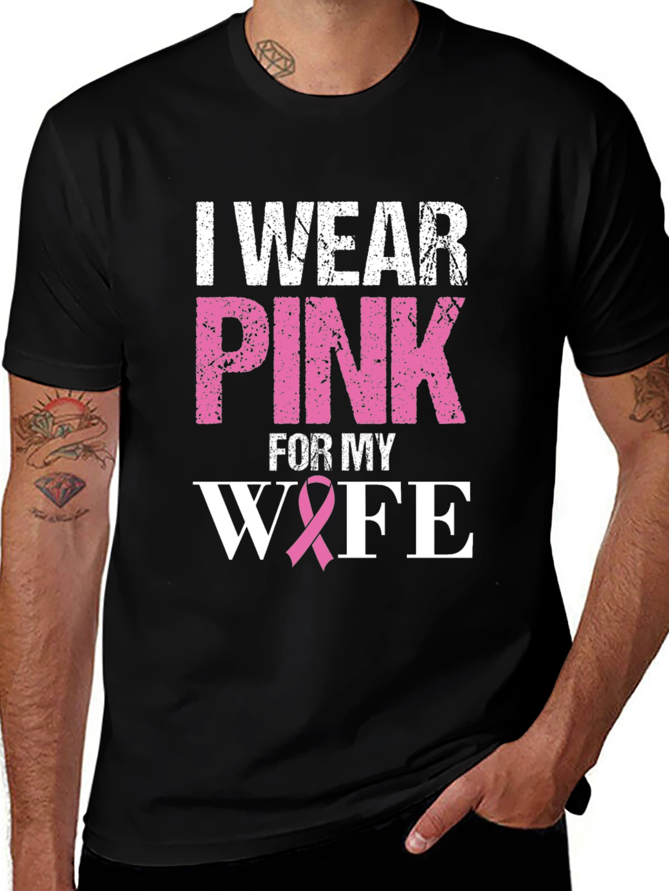 Variant 18 of I Wear Pink For My Wife T-Shirt