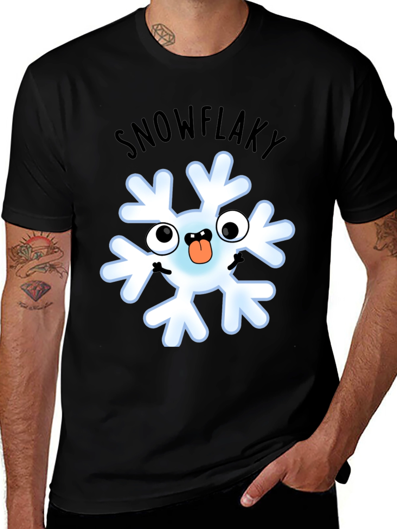Variant 22 of Snowflaky Cartoon T-Shirt - Funny Graphic Tee