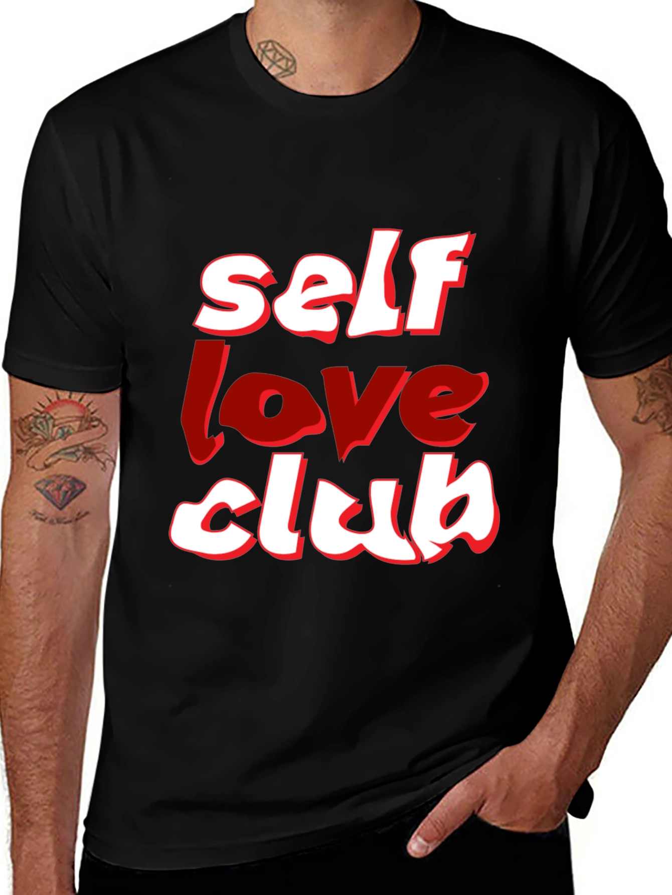 Variant 29 of Self Love Club Graphic Tee - Black