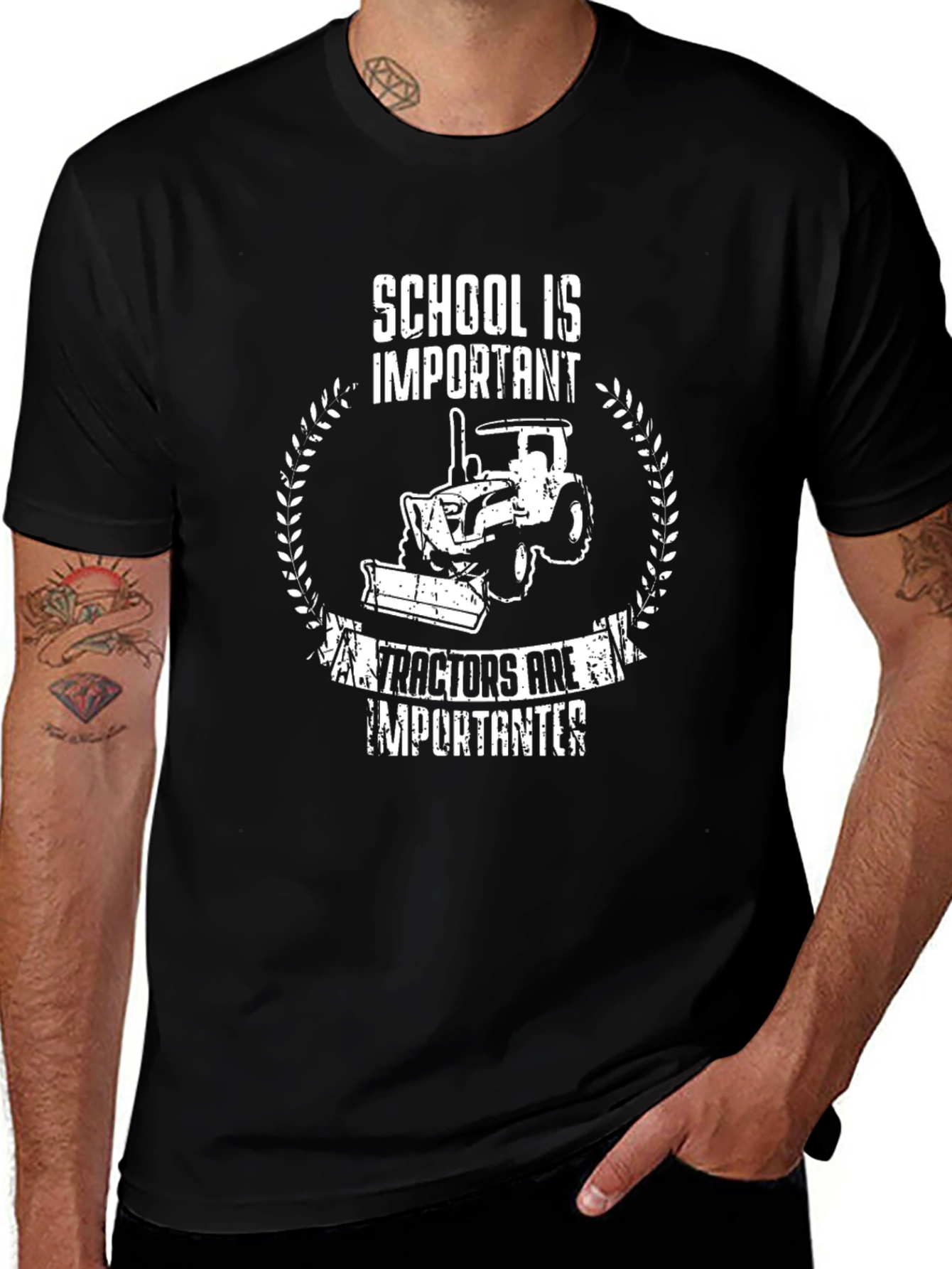Variant 20 of School Is Important Tractors T-Shirt