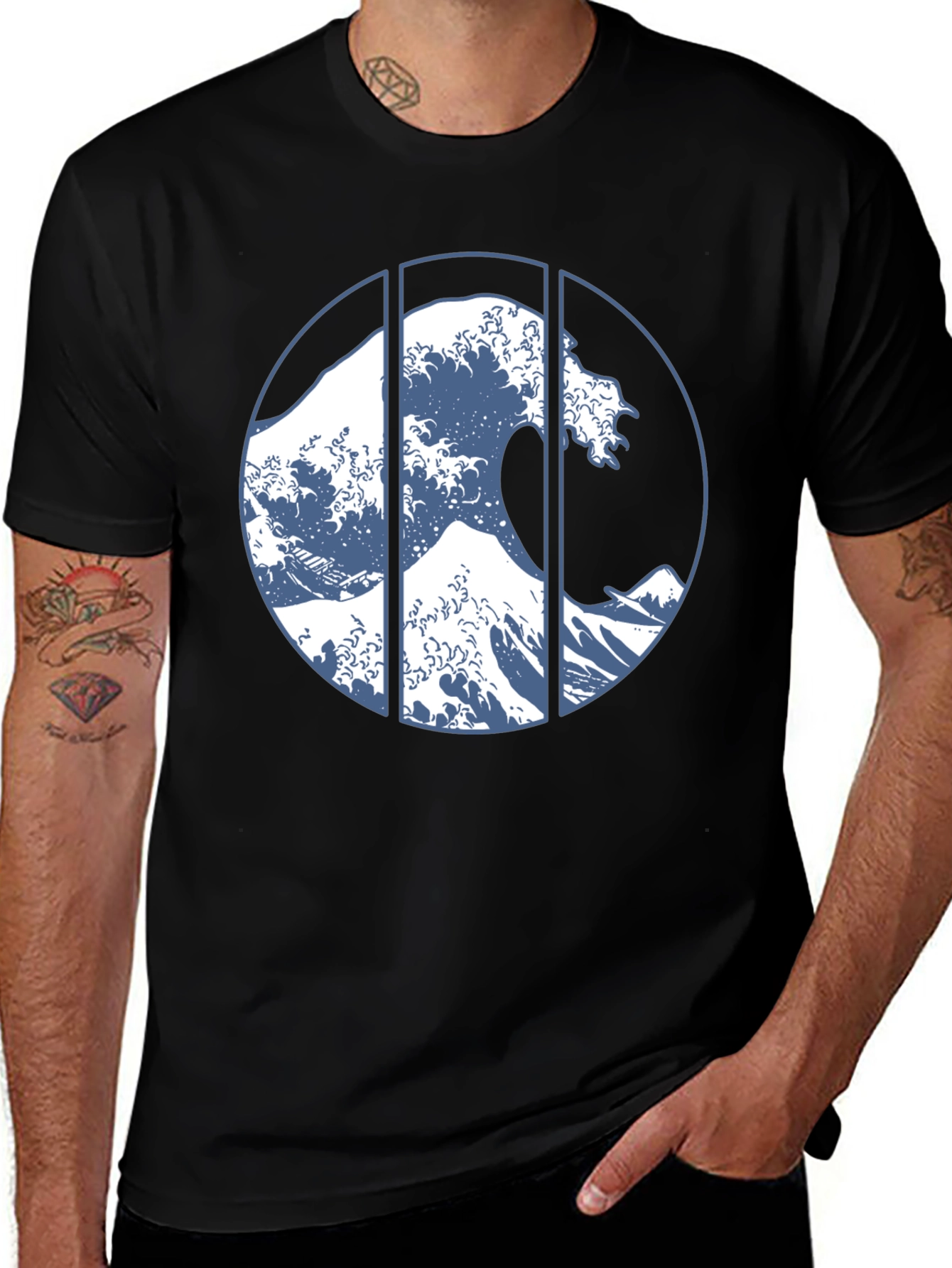 Variant 30 of Great Wave T-Shirt - Stylish Graphic Tee