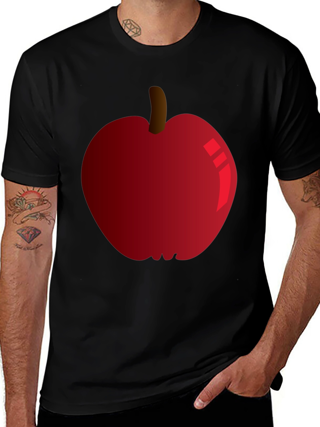 Variant 14 of Red Apple Graphic T-Shirt - Unisex Casual Tee