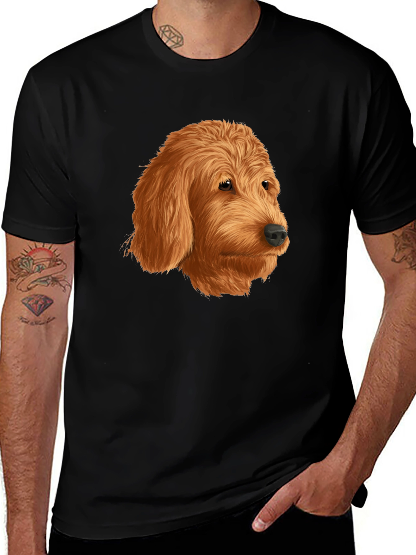 Variant 20 of Dog Breed Graphic Tee - Black