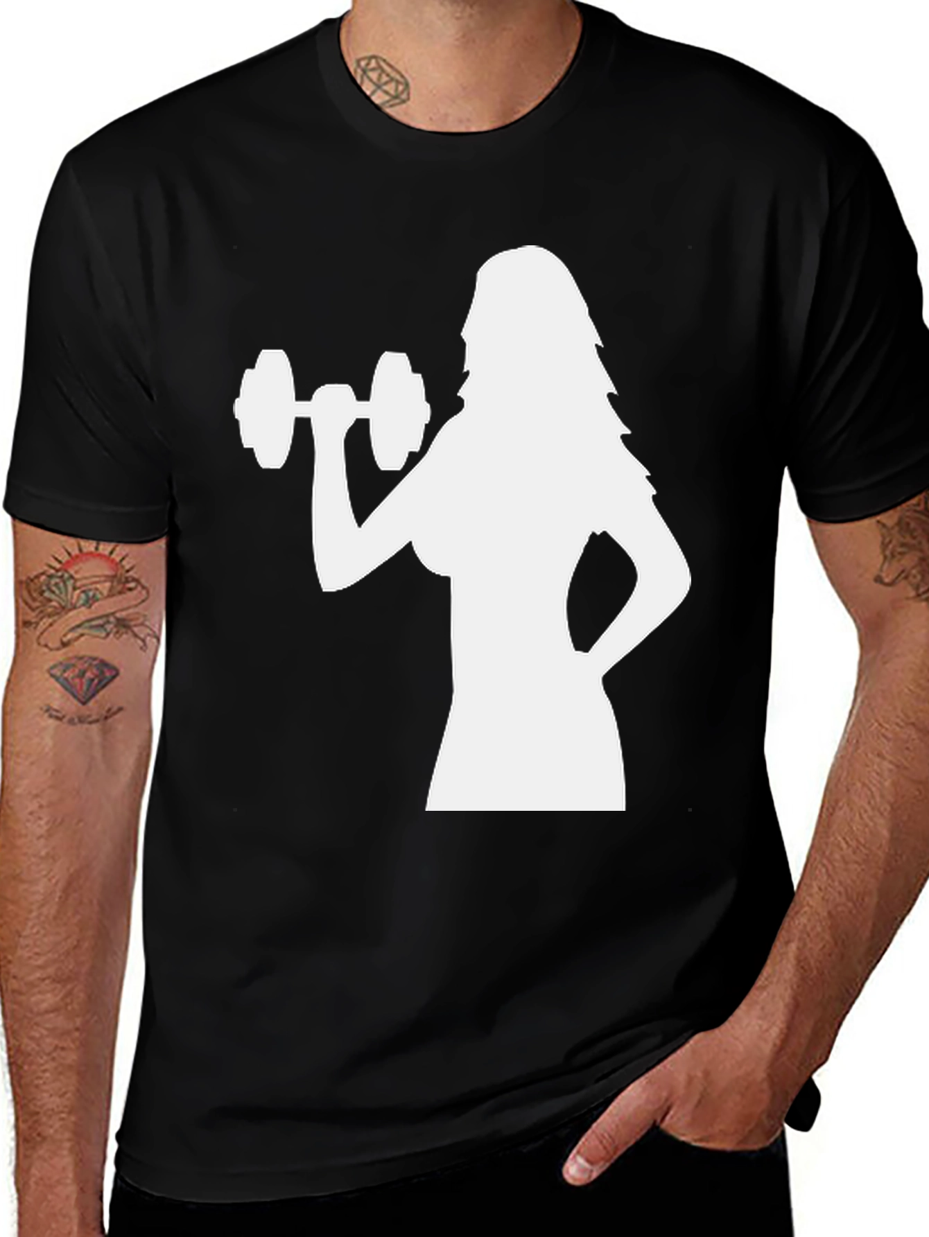 Workout Woman's Black T-Shirt