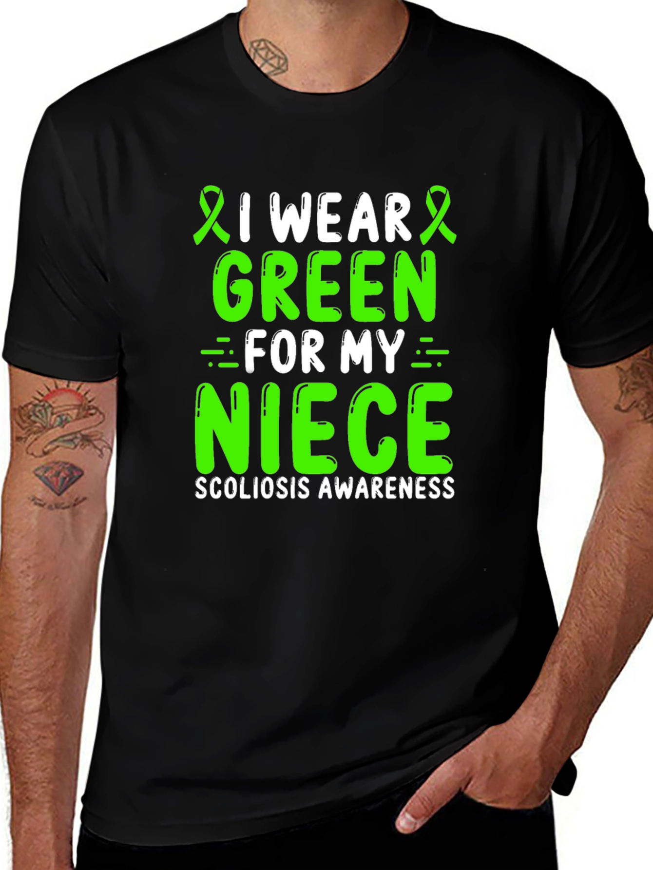 I Wear Green for My Niece Scoliosis Awareness T-Shirt