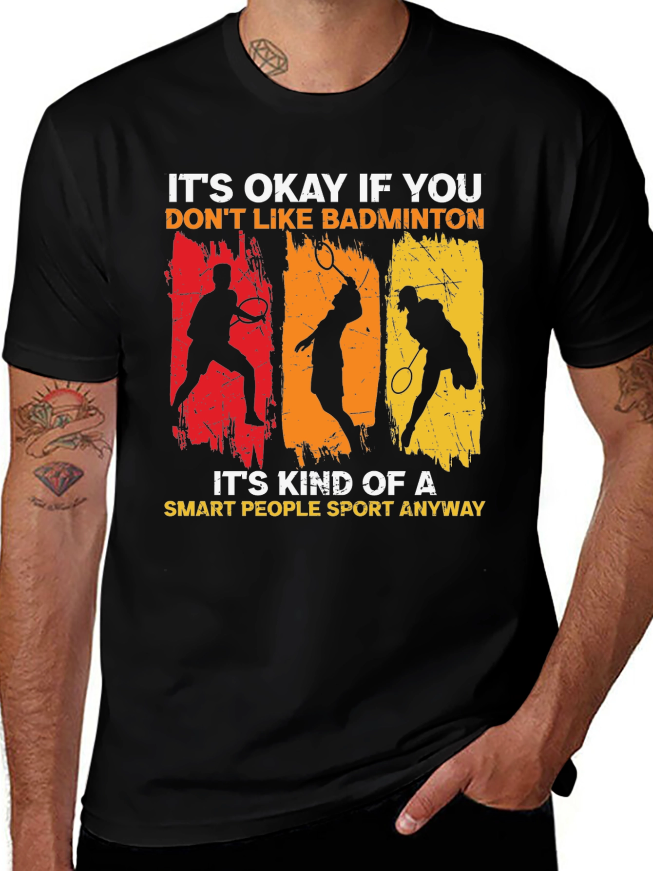 Variant 9 of Funny Badminton Lover Graphic T-Shirt
