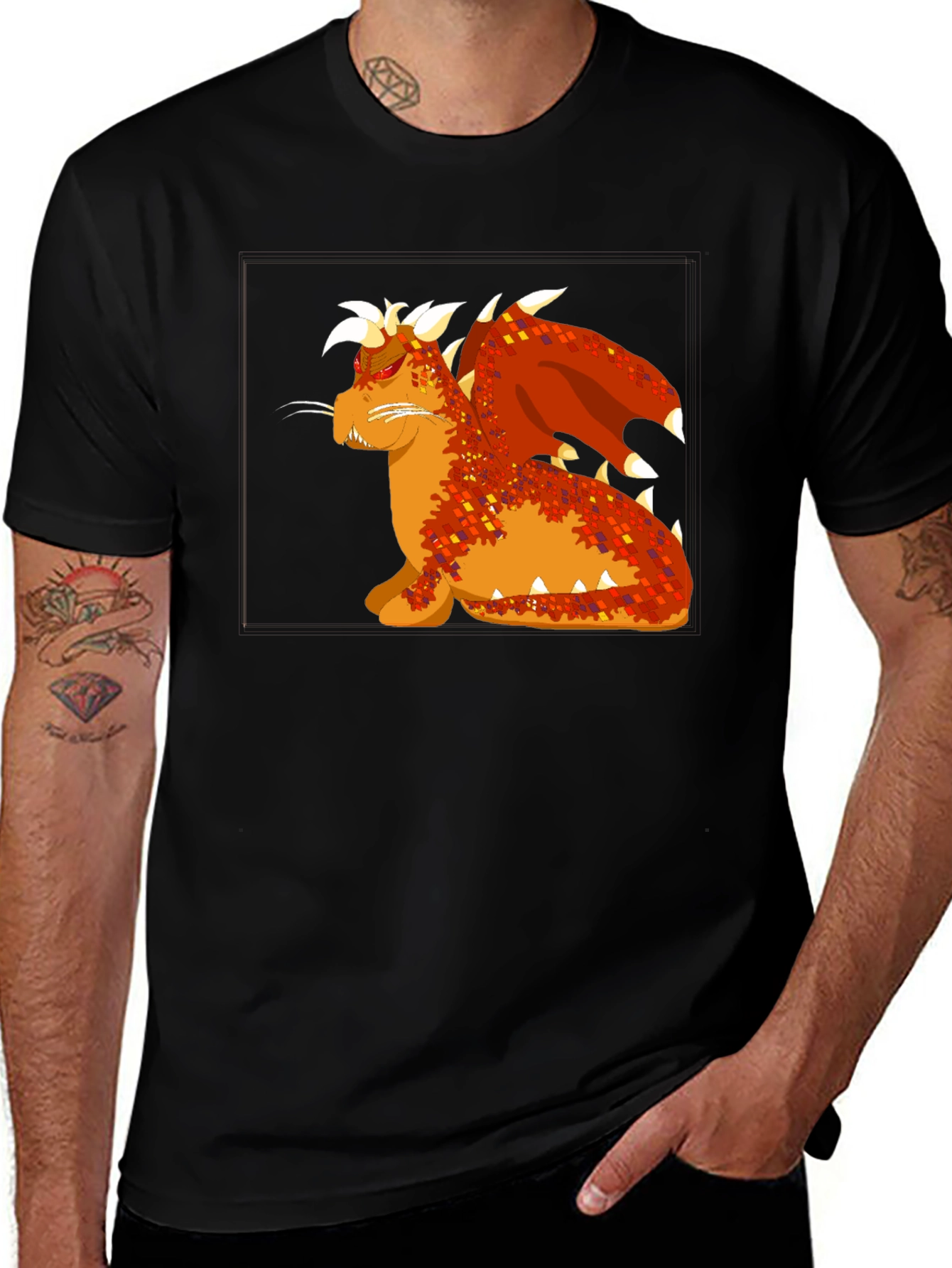Variant 5 of Dragon Cat T-Shirt - Unique Graphic Tee
