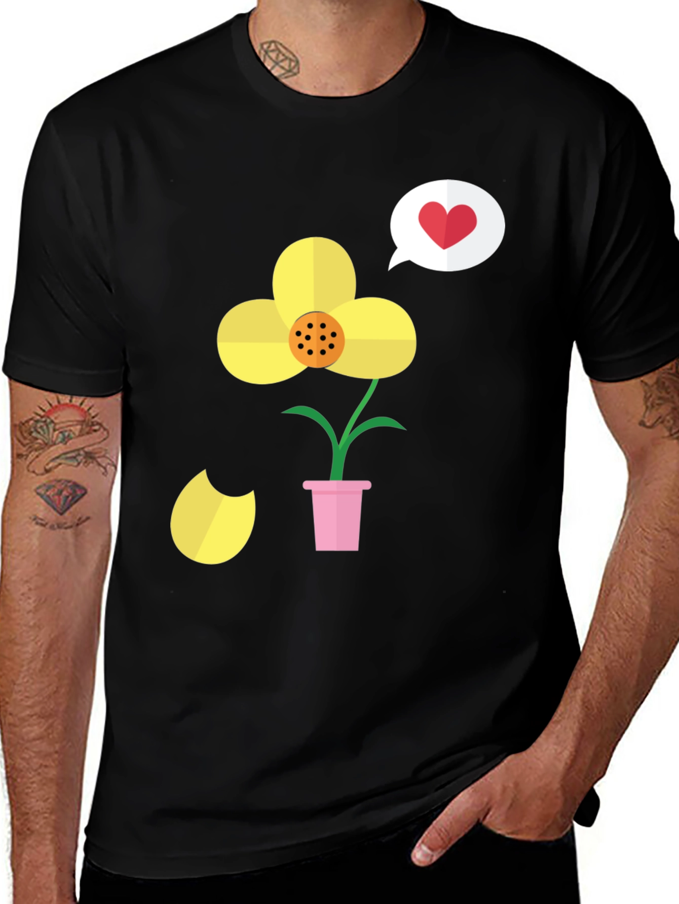 Variant 6 of Cute Flower in Pot Graphic T-Shirt