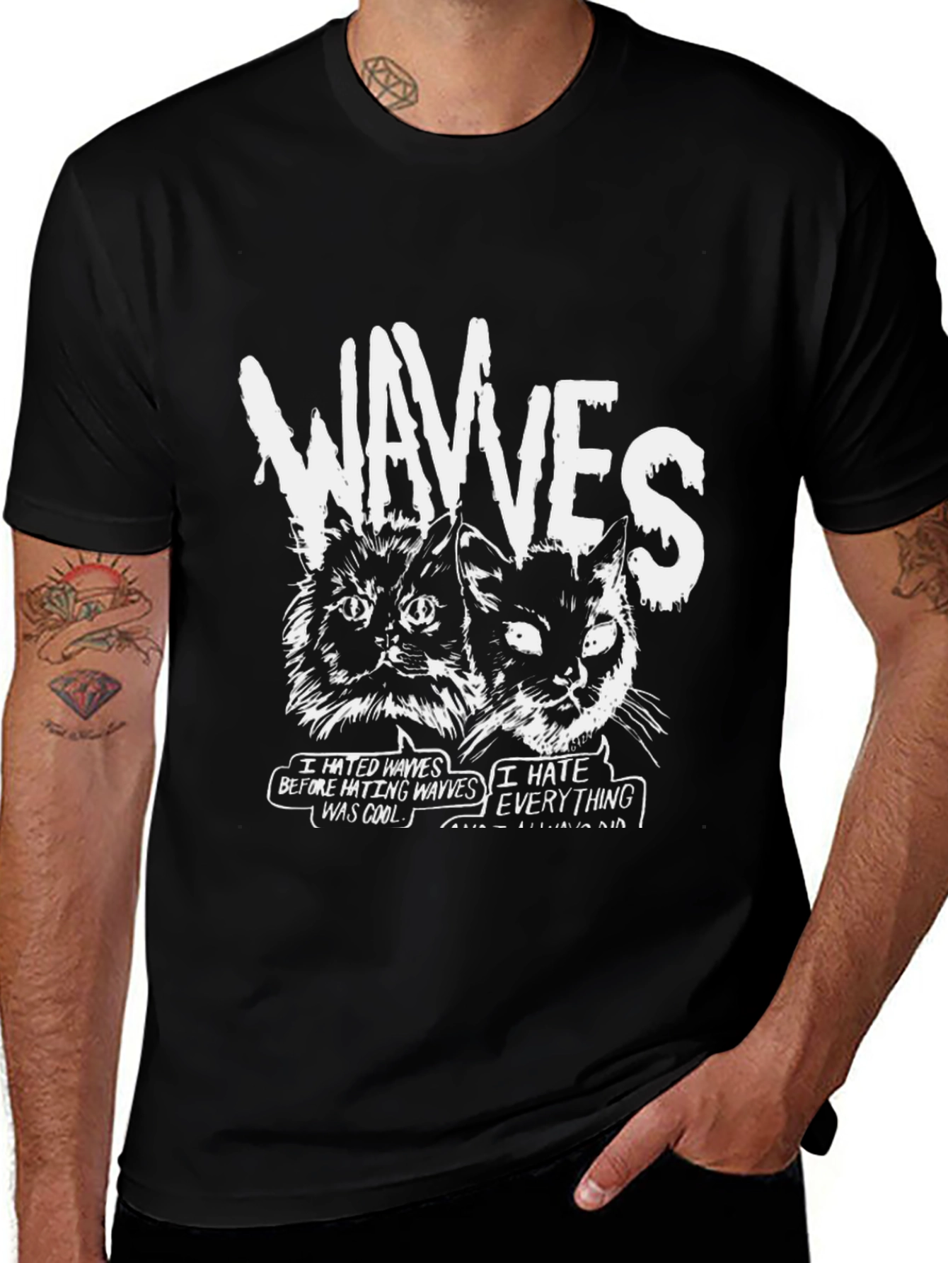 Variant 21 of Wavves Cat Graphic T-Shirt