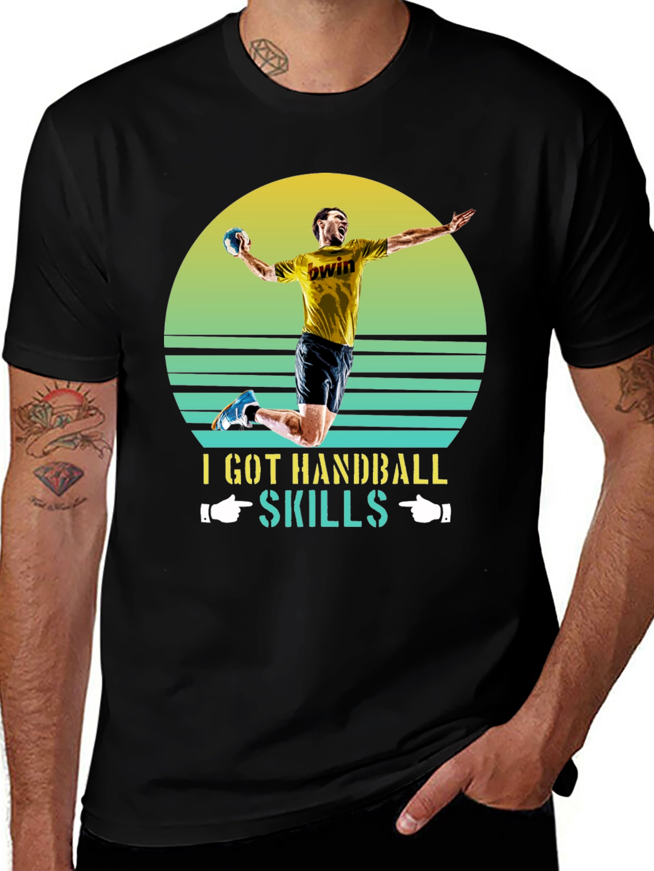 Variant 4 of Handball Skills Graphic Tee - Sporty T-Shirt