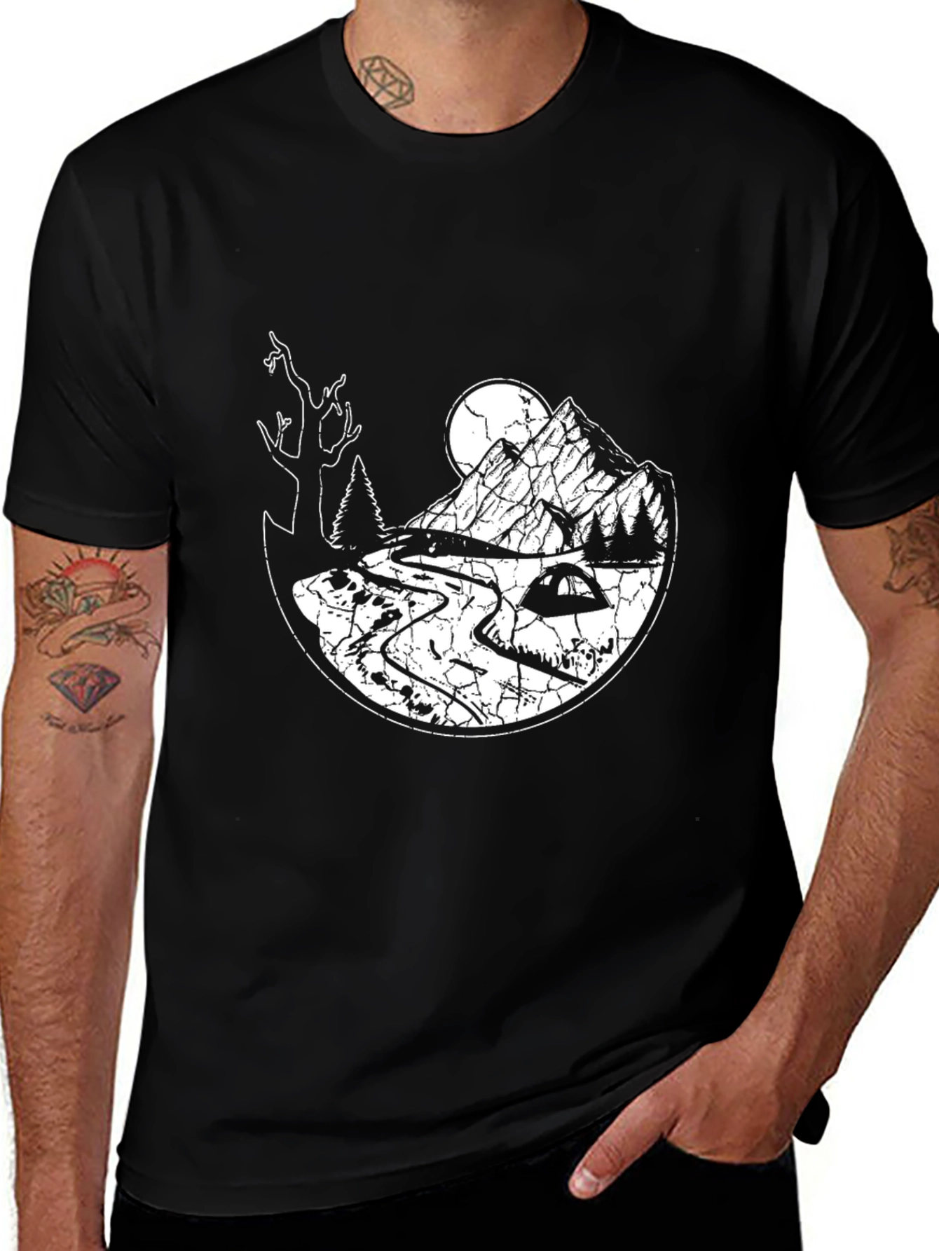 Variant 18 of Nature Adventure Graphic T-Shirt - Black