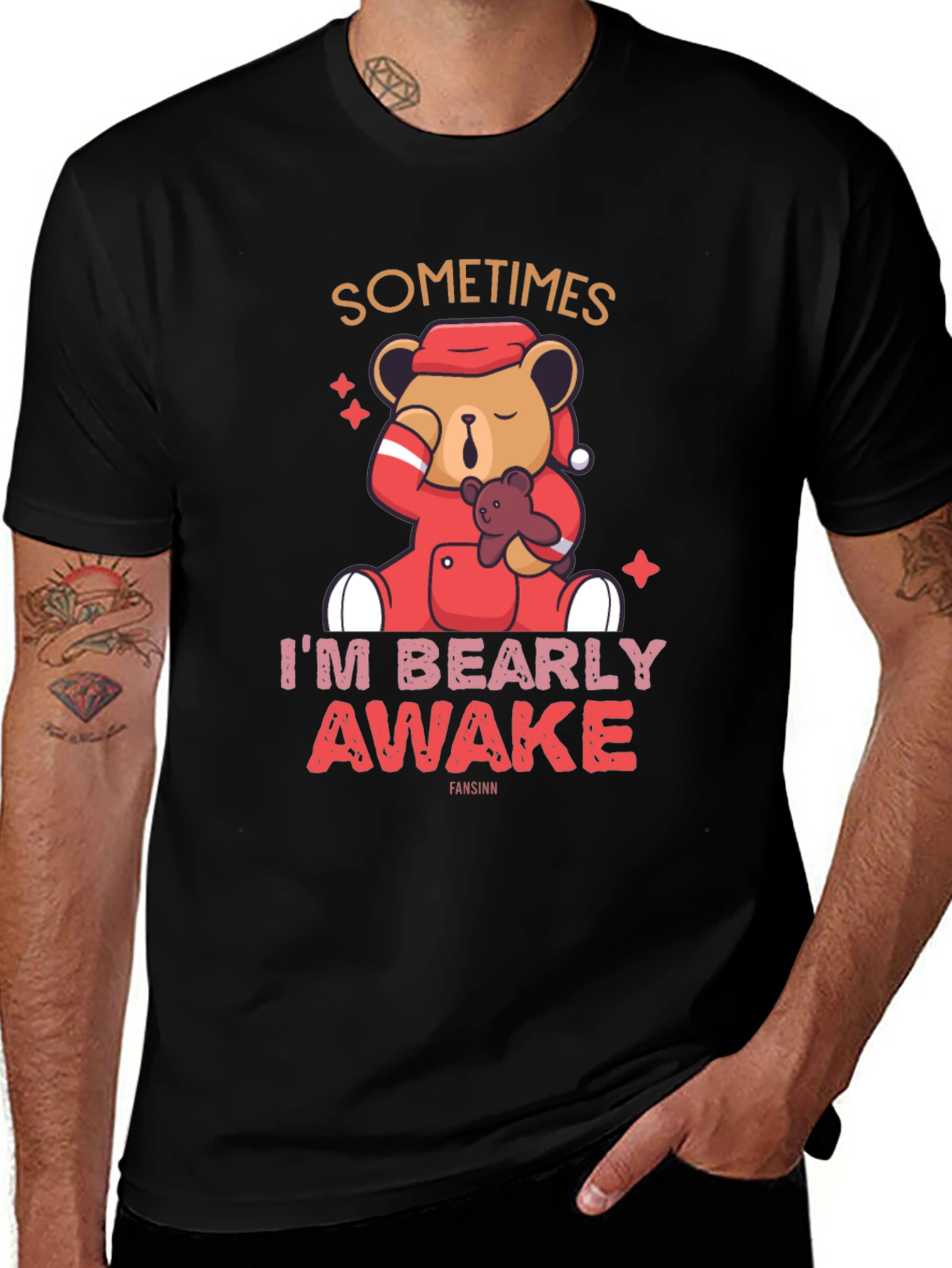 Variant 19 of Bearly Awake T-Shirt - Cute Sleepy Bear Tee