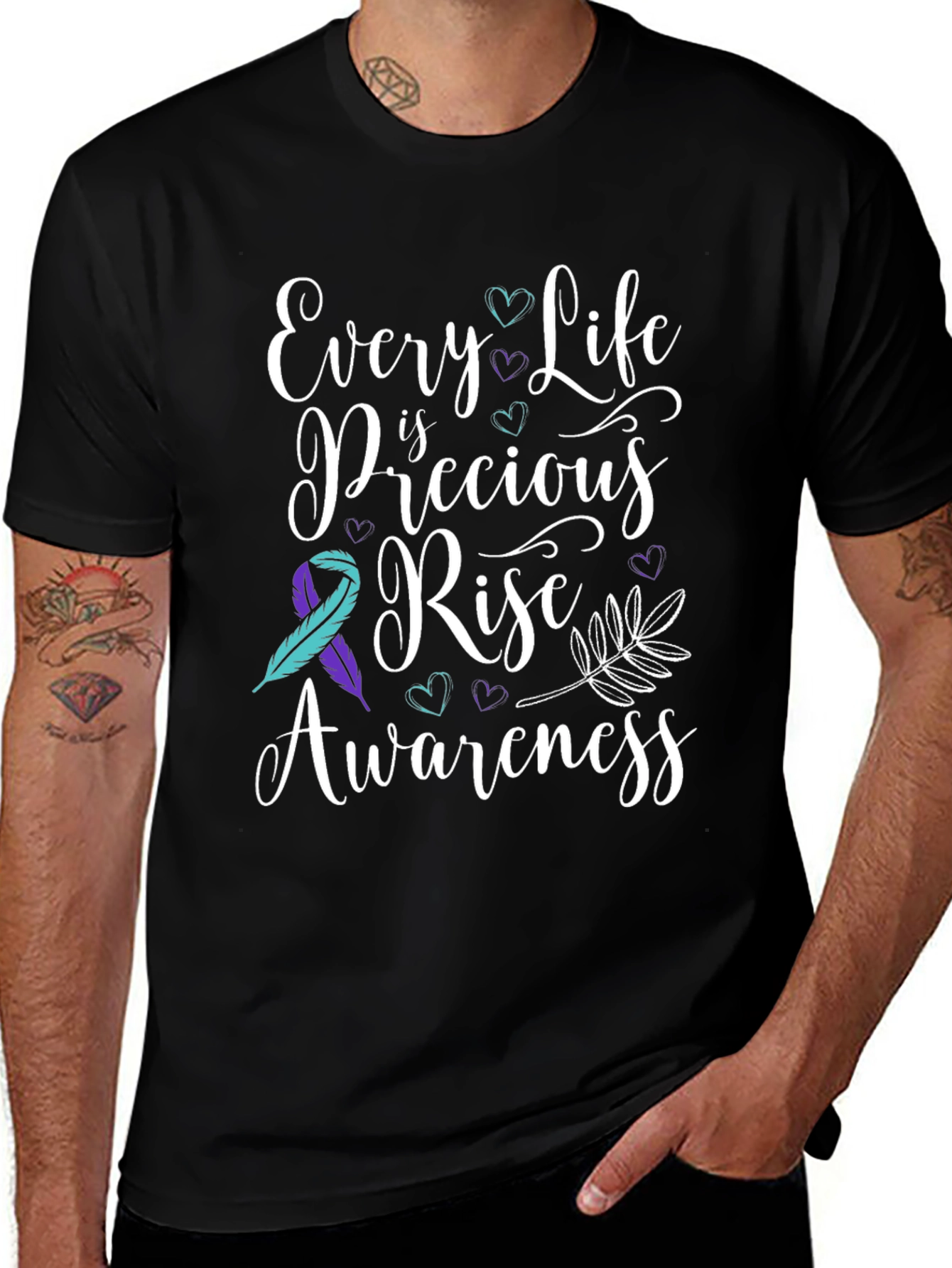 Variant 16 of Every Life is Precious Tee: Suicide Awareness Shirt