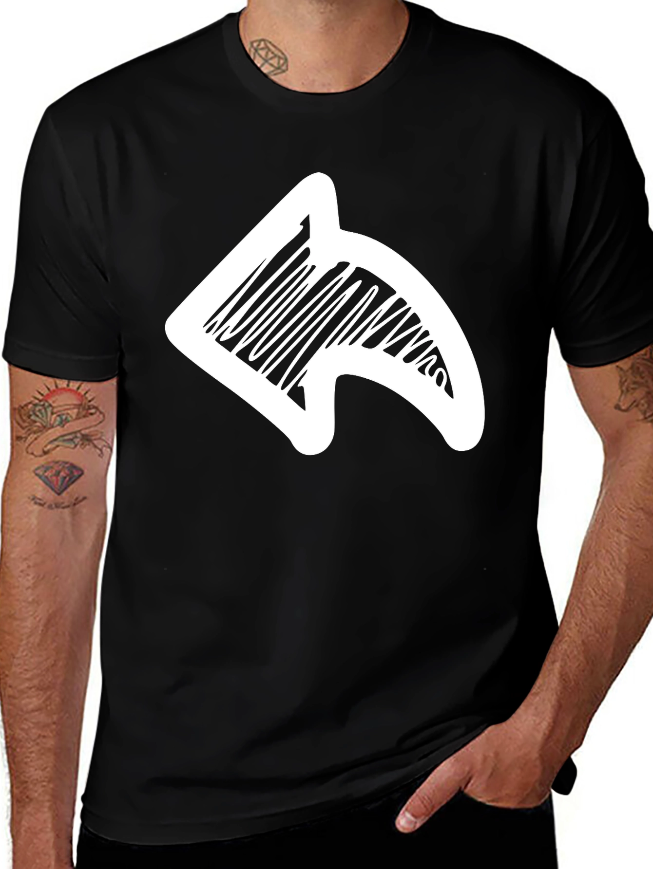 Variant 20 of Arrow Graphic Black T-Shirt