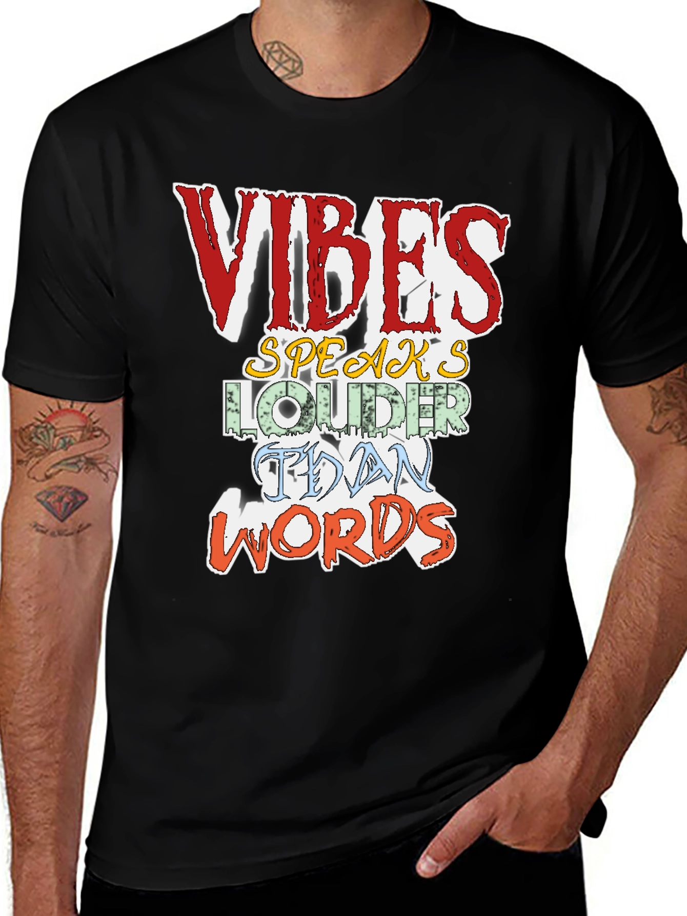 Variant 7 of Vibes Speak Louder T-Shirt