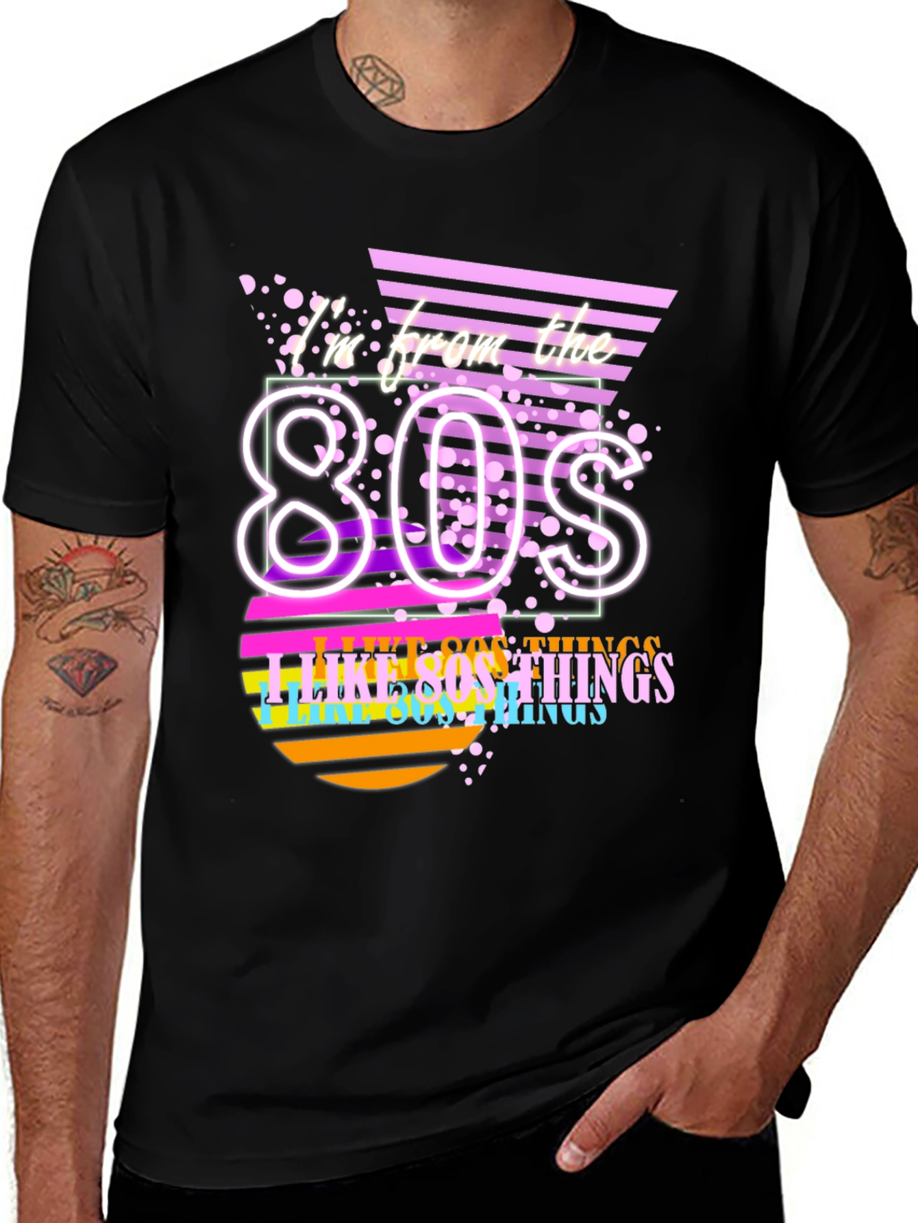 Variant 11 of Retro 80s Style Graphic T-Shirt