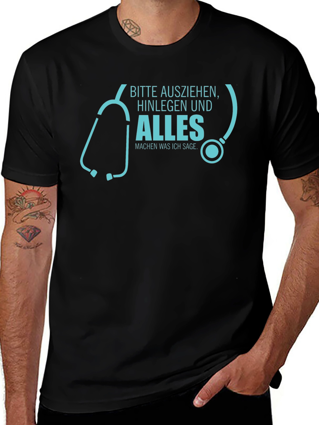 Funny Doctor Humor T-Shirt - Bitte Ausziehen Alles