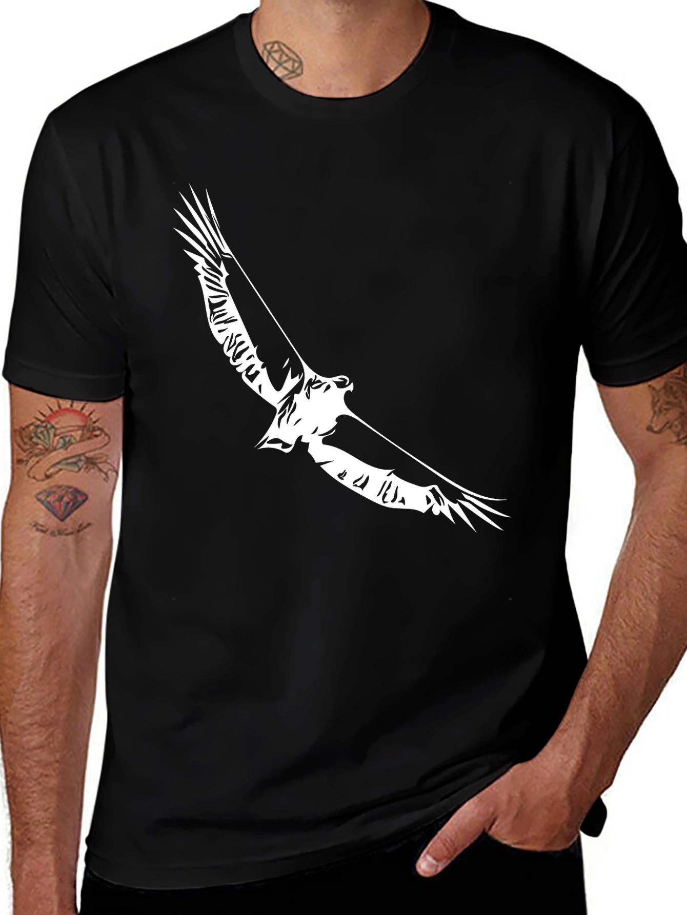 Variant 5 of Black Eagle Graphic Tee - Stylish Men's T-Shirt