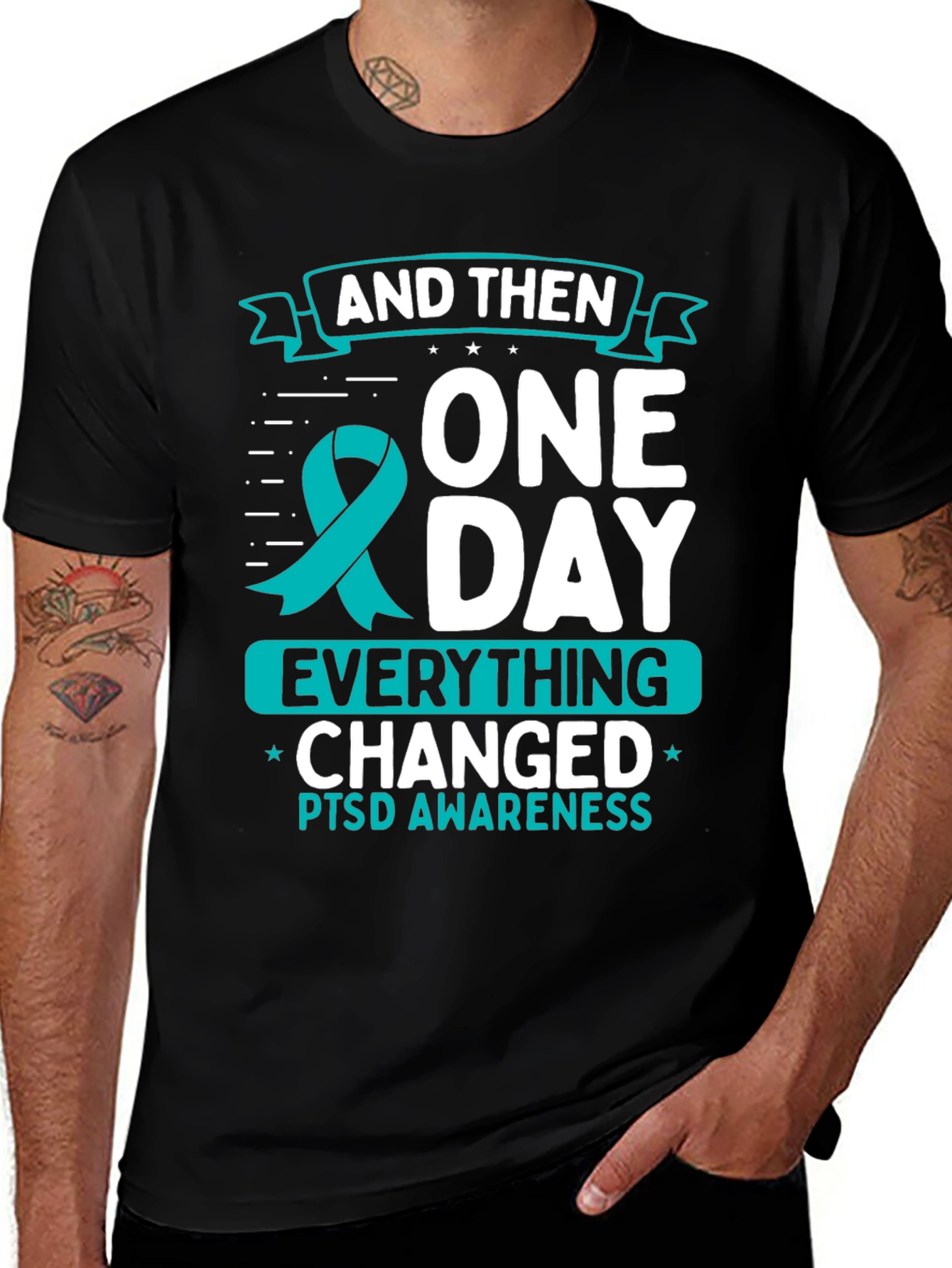 Variant 22 of PTSD Awareness Graphic Tee - And Then One Day