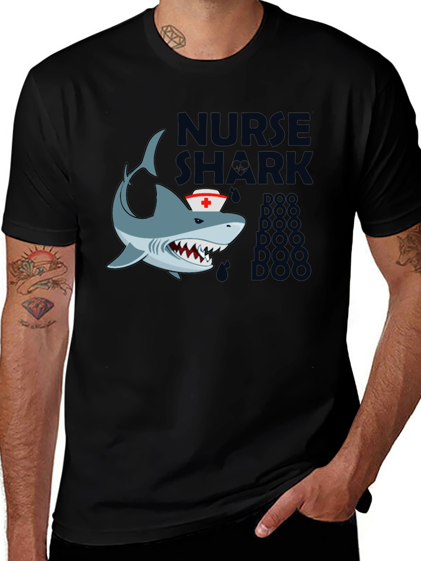 Variant 23 of Nurse Shark Doo Doo T-Shirt - Black
