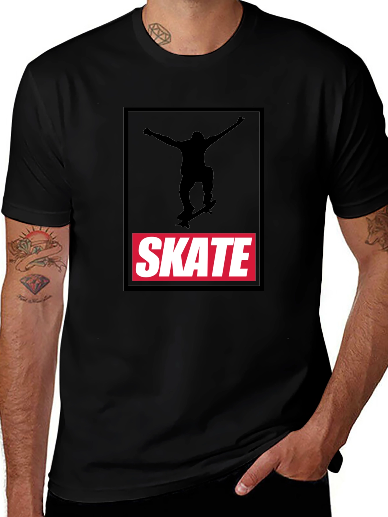 Skate Graphic Black T-Shirt