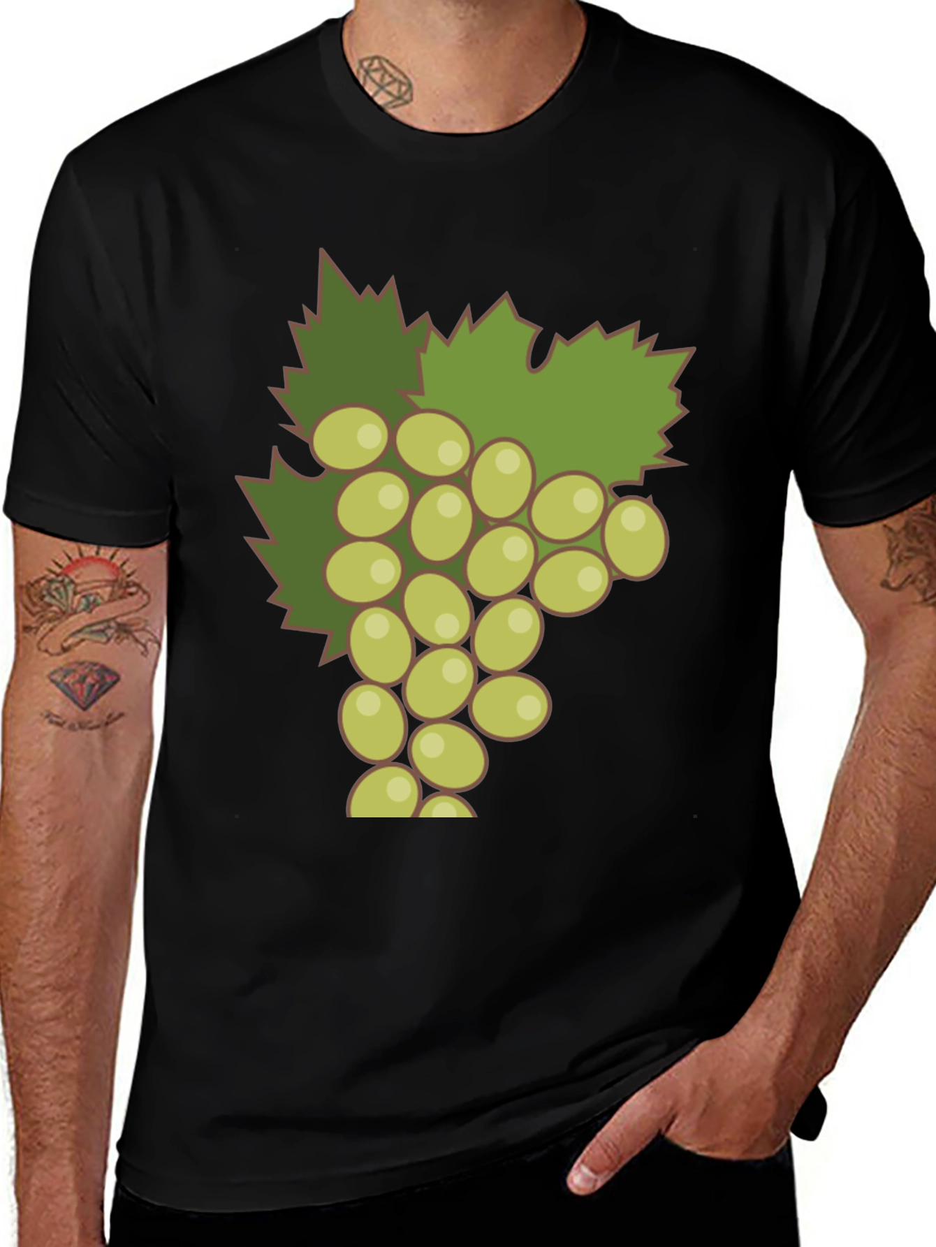 Variant 12 of Grape Graphic Tee - Trendy Fruit Lover's T-Shirt