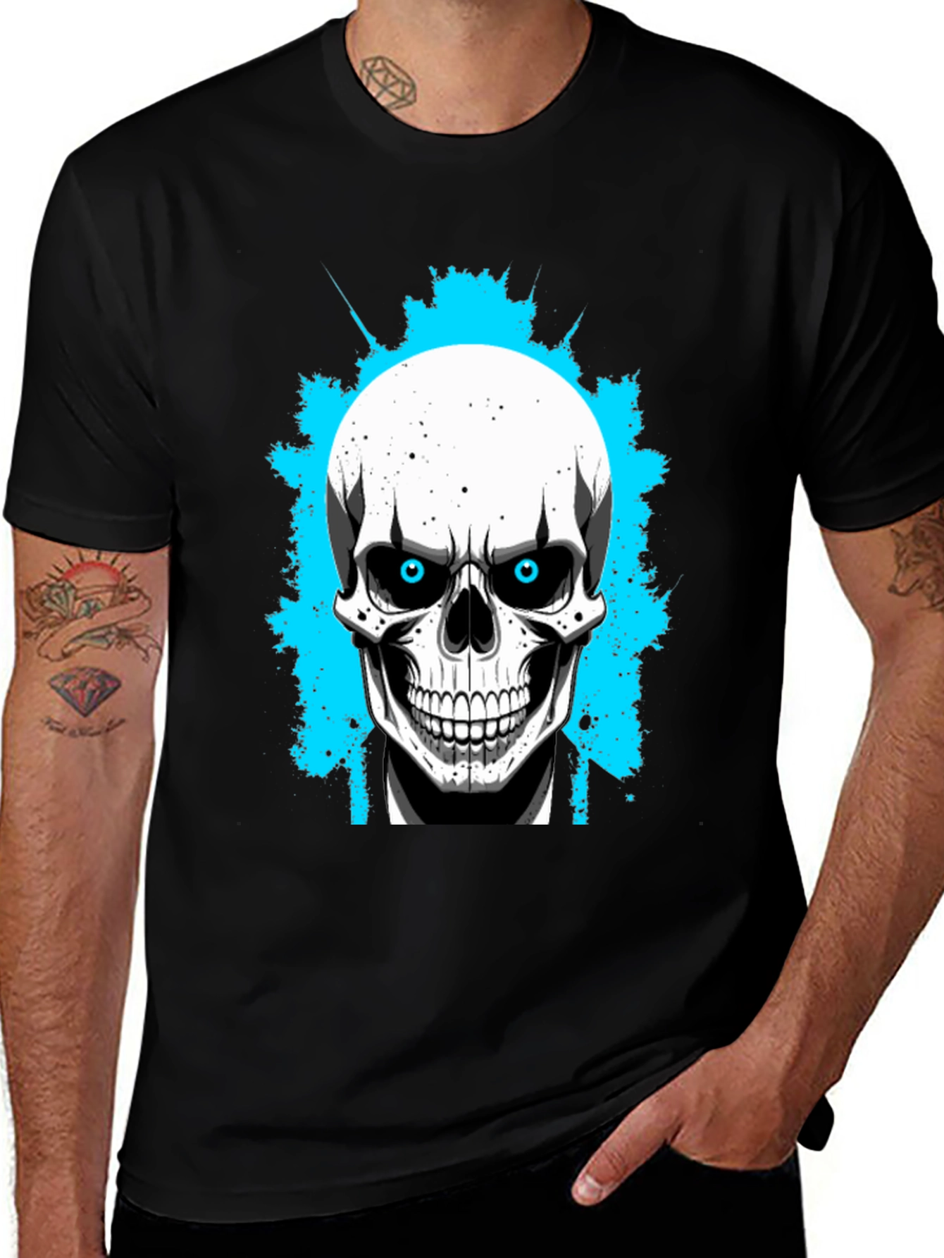 Variant 27 of Skull Graphic Black T-Shirt for Men