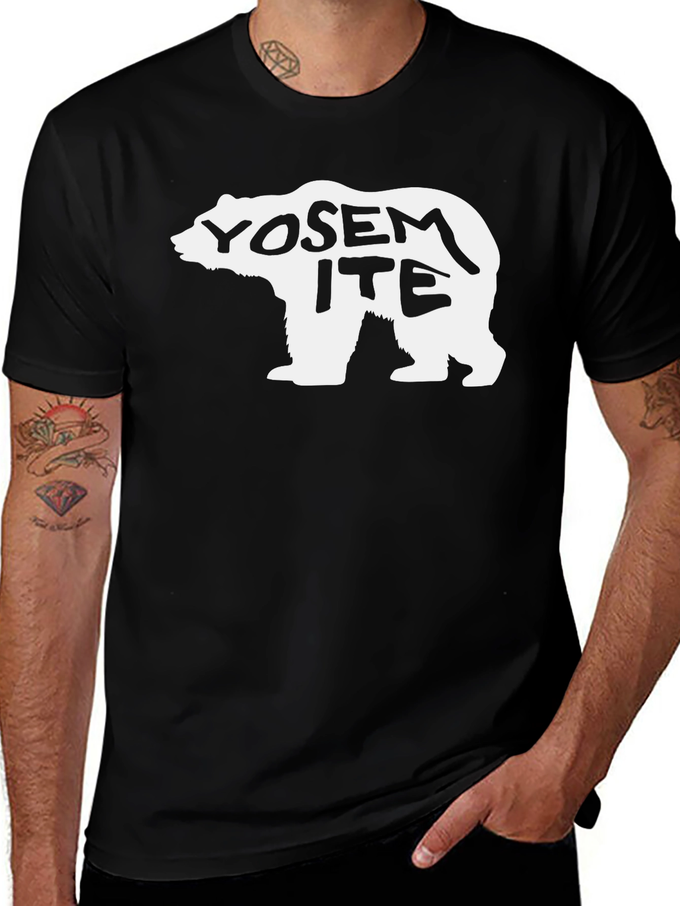 Variant 9 of Yosemite Bear Black T-Shirt - Adventure Ready!