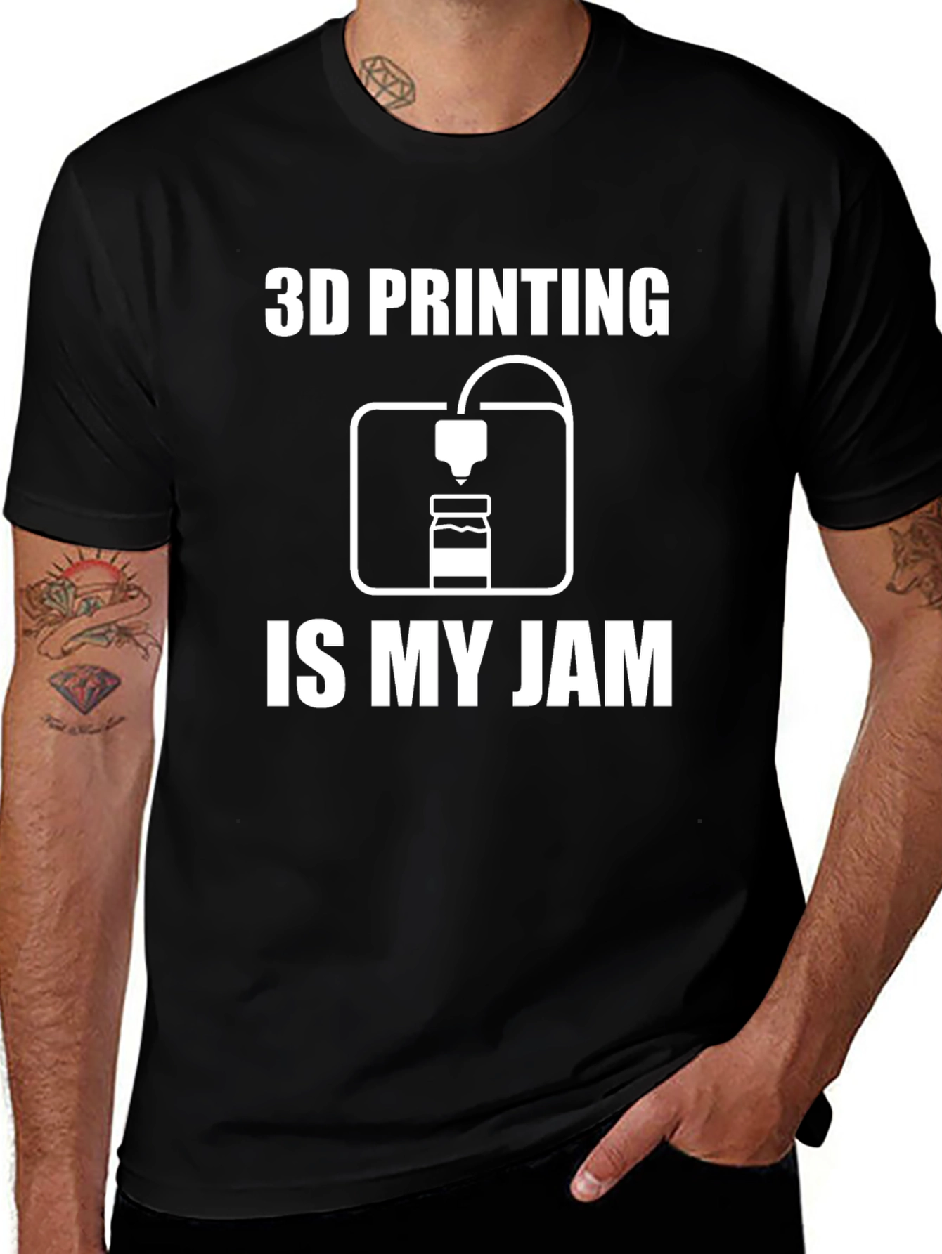 3D Printing Is My Jam T-Shirt - Black Graphic Tee