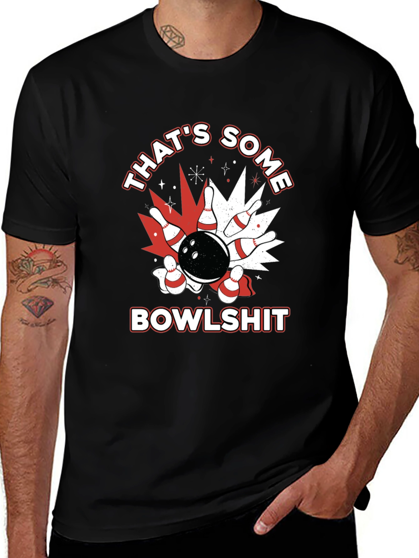 Variant 21 of That's Some Bowlshit T-Shirt - Bowling Design