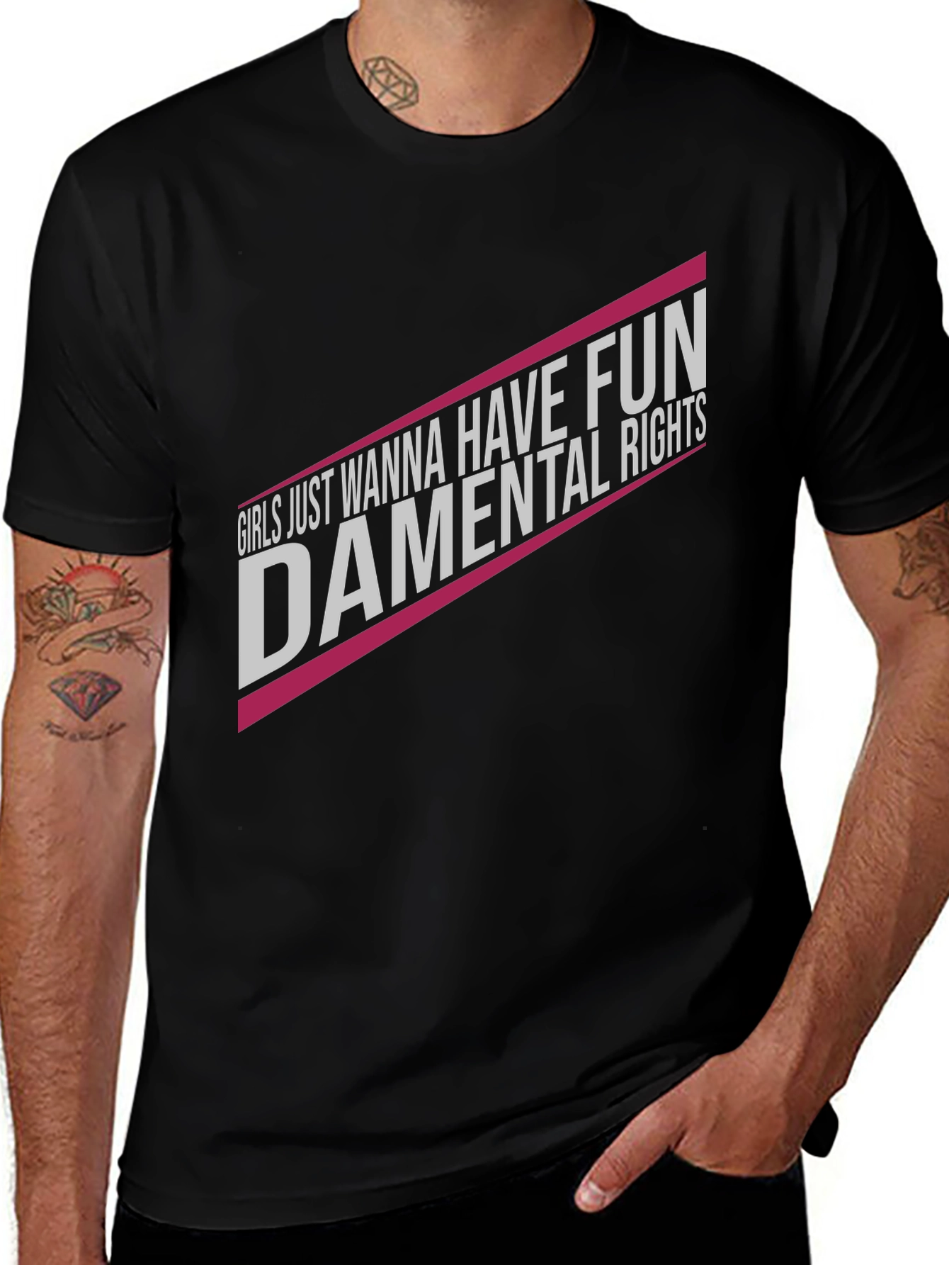 Variant 30 of Feminist T-Shirt - Girls Just Wanna Have Fun-damental Rights