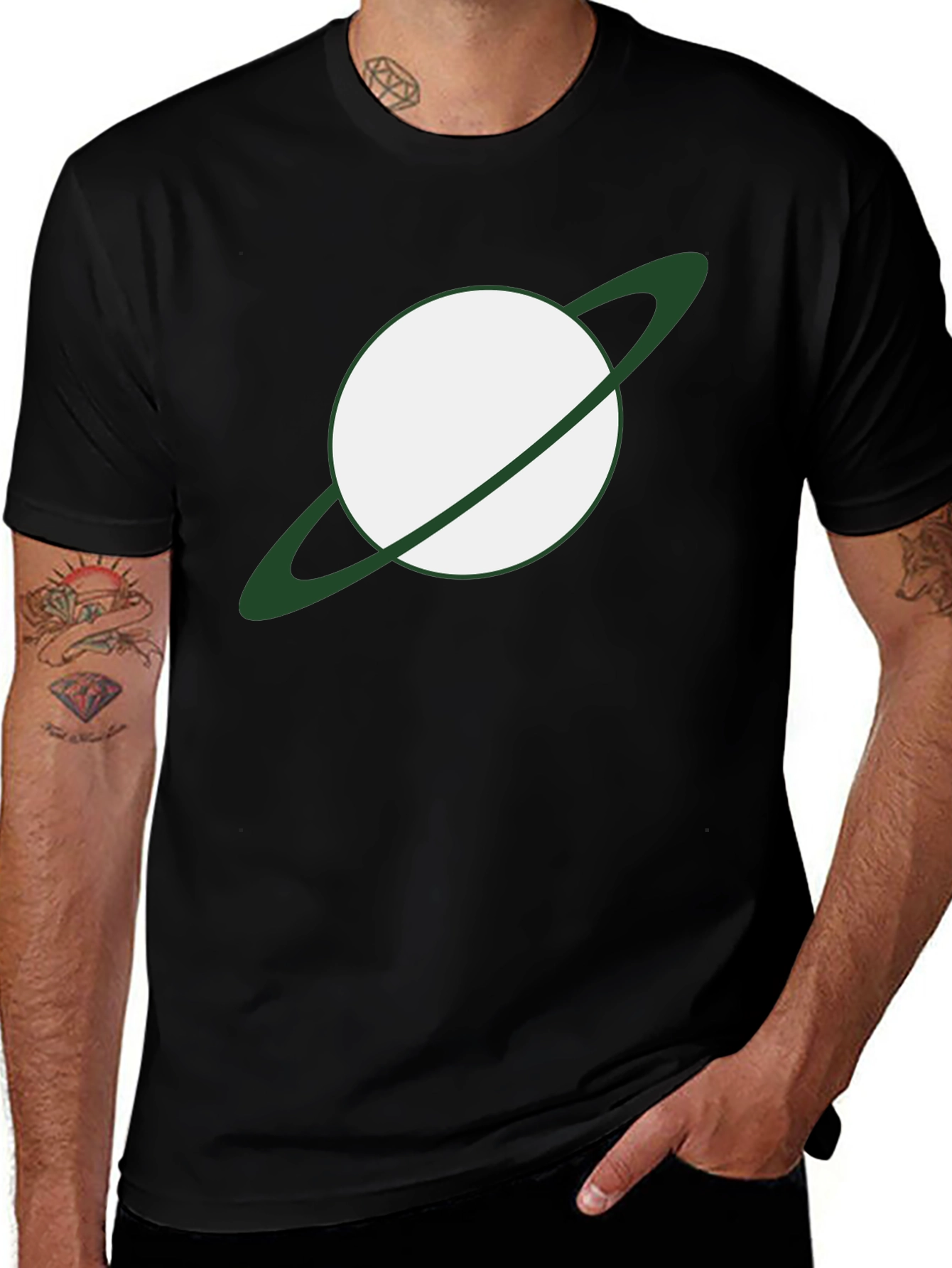 Saturn Graphic Tee - Cool Space Design