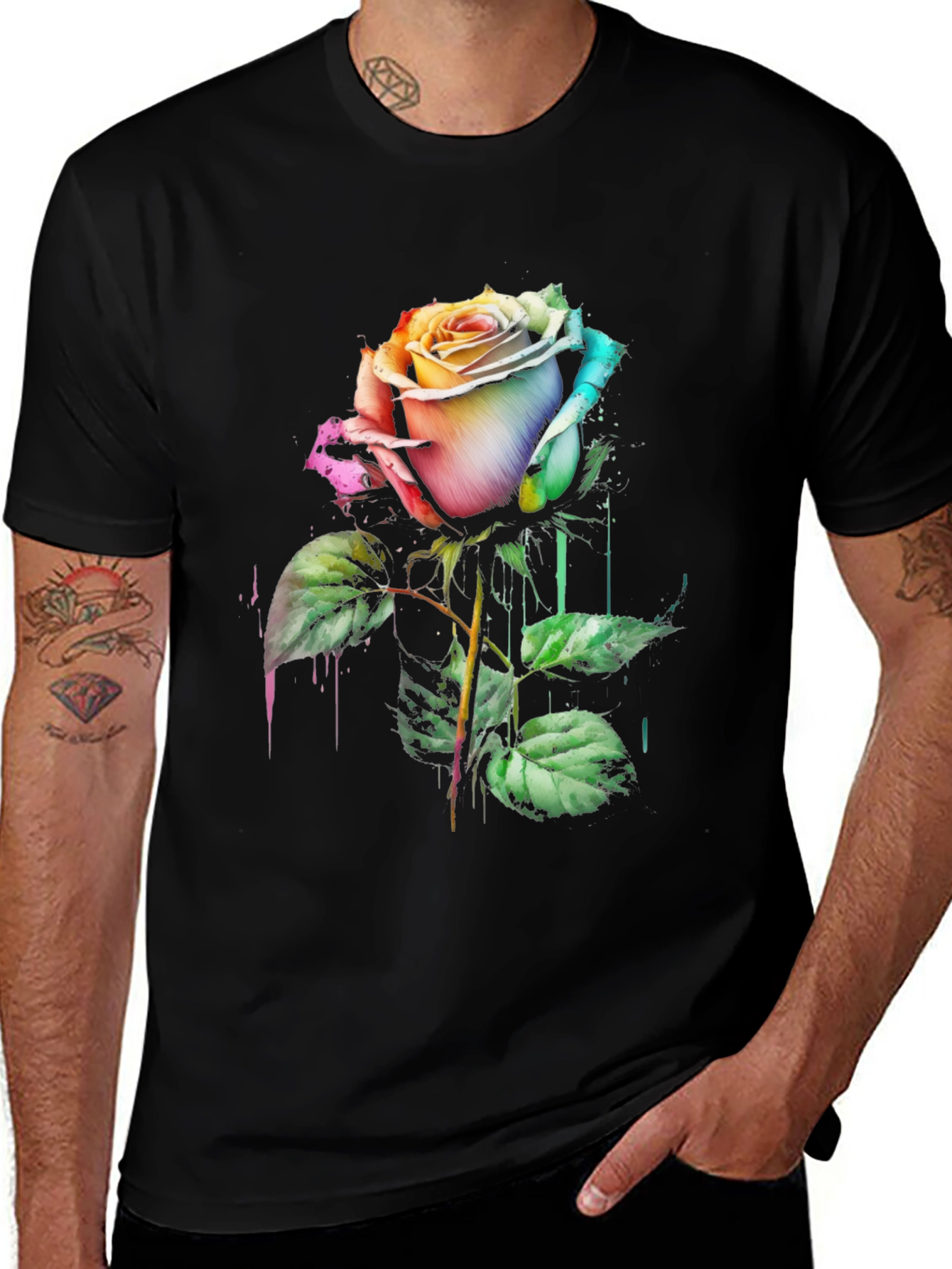 Variant 21 of Rainbow Rose Graphic Tee