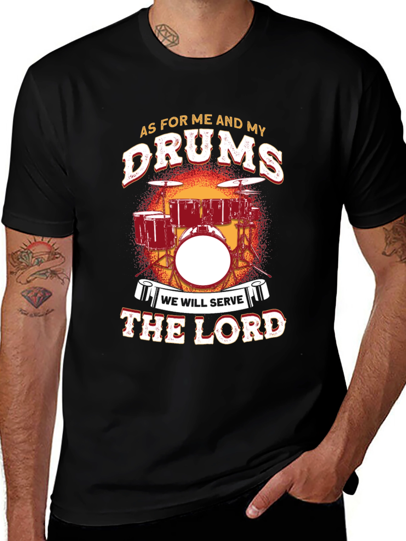 Drummer T-Shirt - As for Me and My Drums