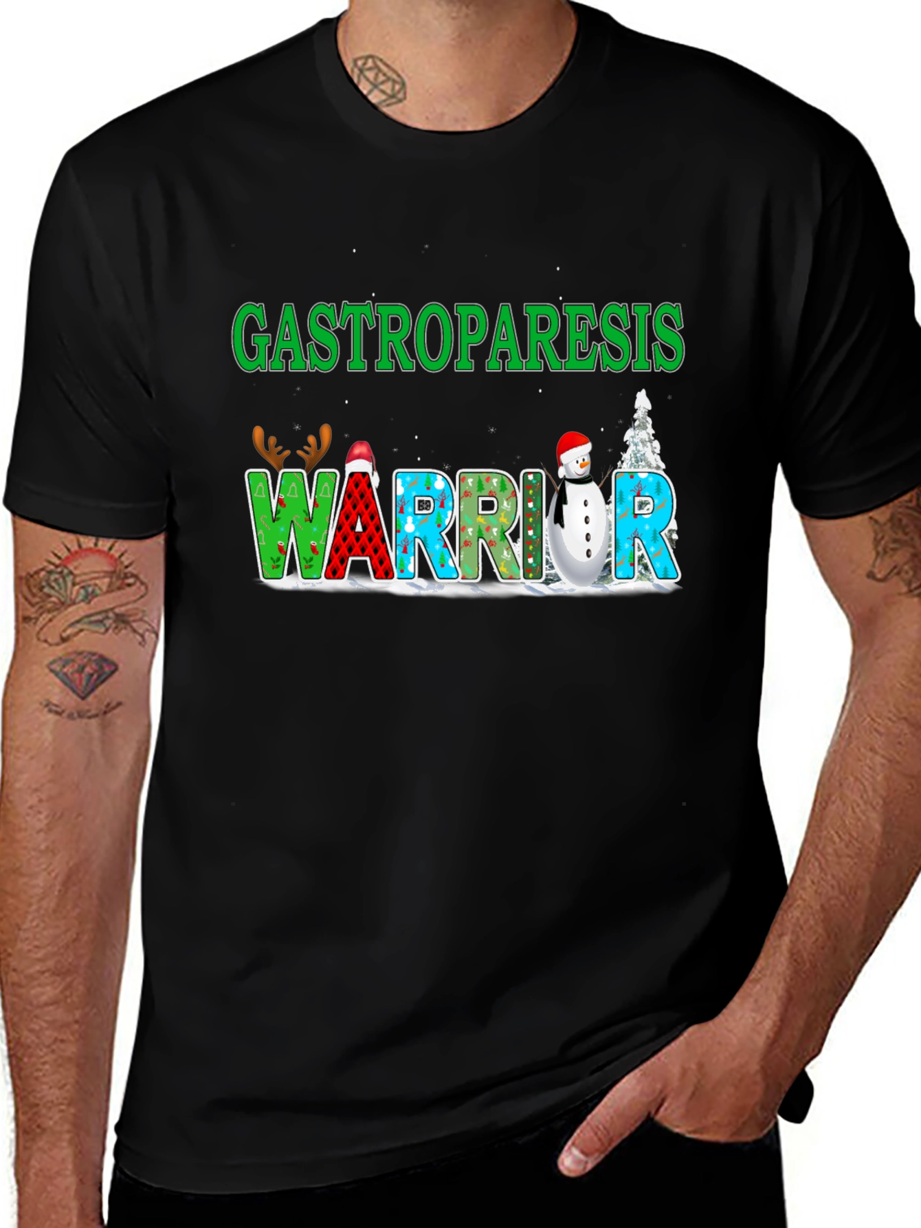 Gastroparesis Warrior Holiday T-Shirt