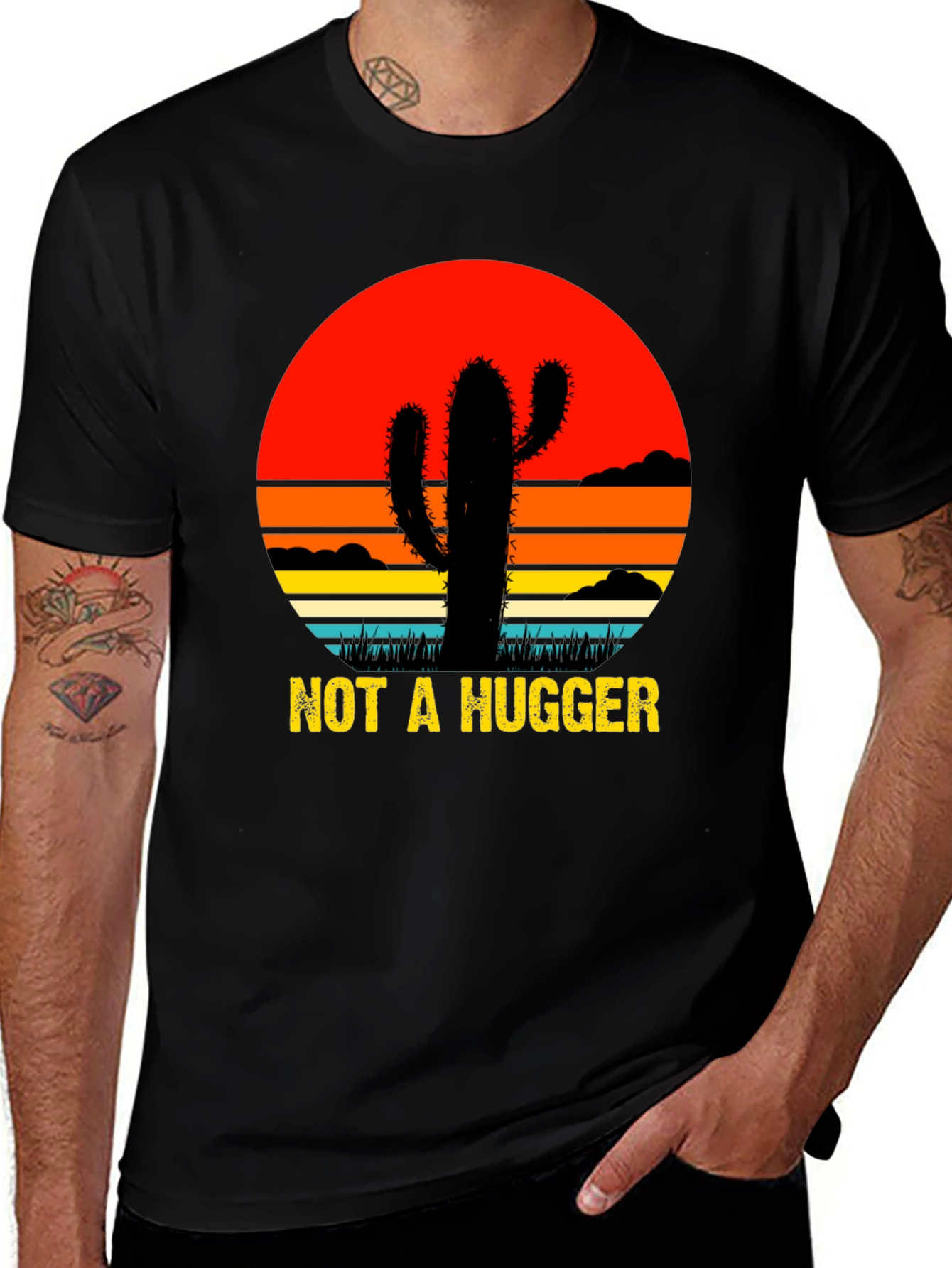 Variant 25 of Not A Hugger Cactus Graphic T-Shirt