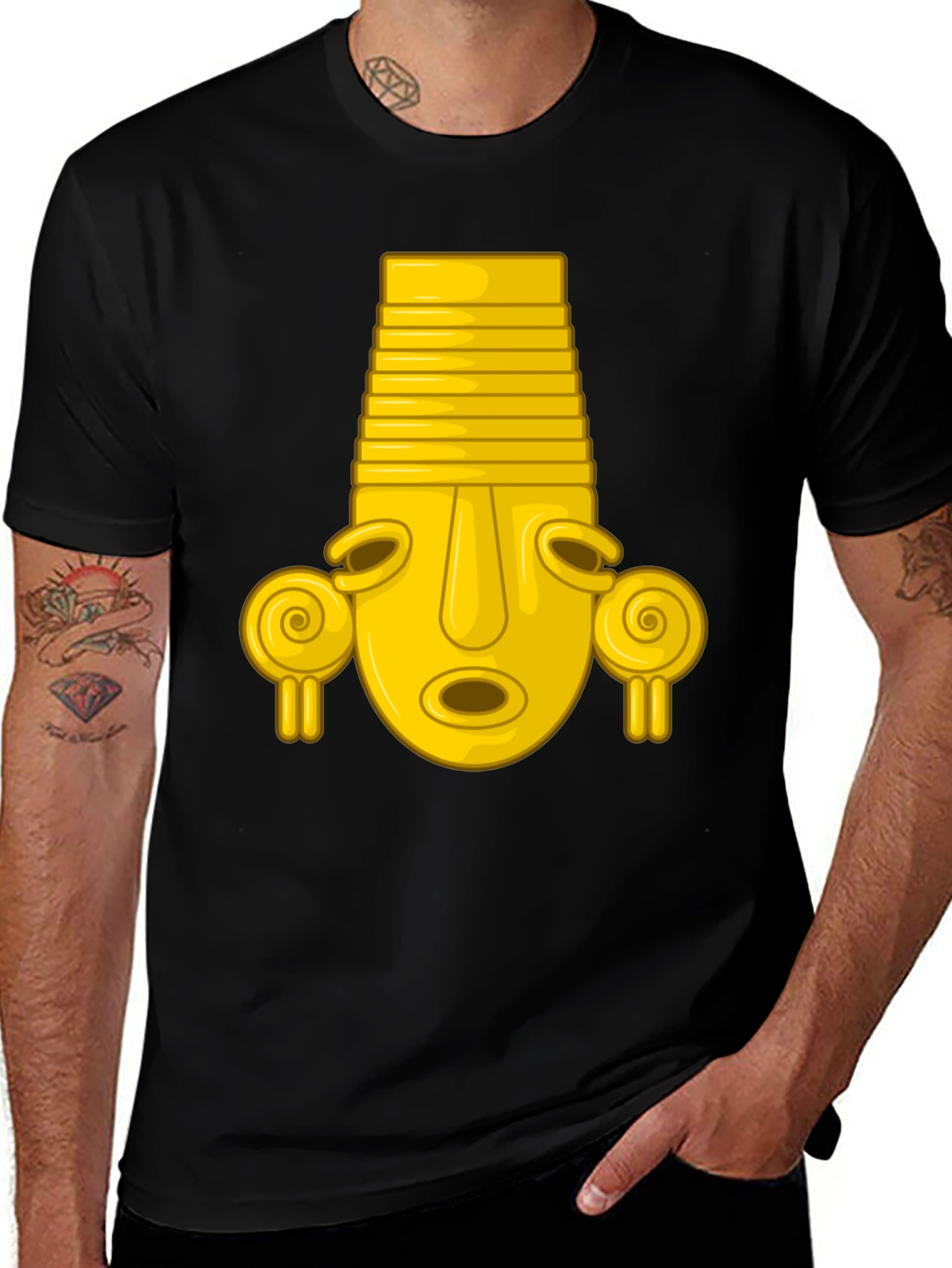 Variant 25 of Golden Mask Graphic T-Shirt - Stylish Cotton Tee