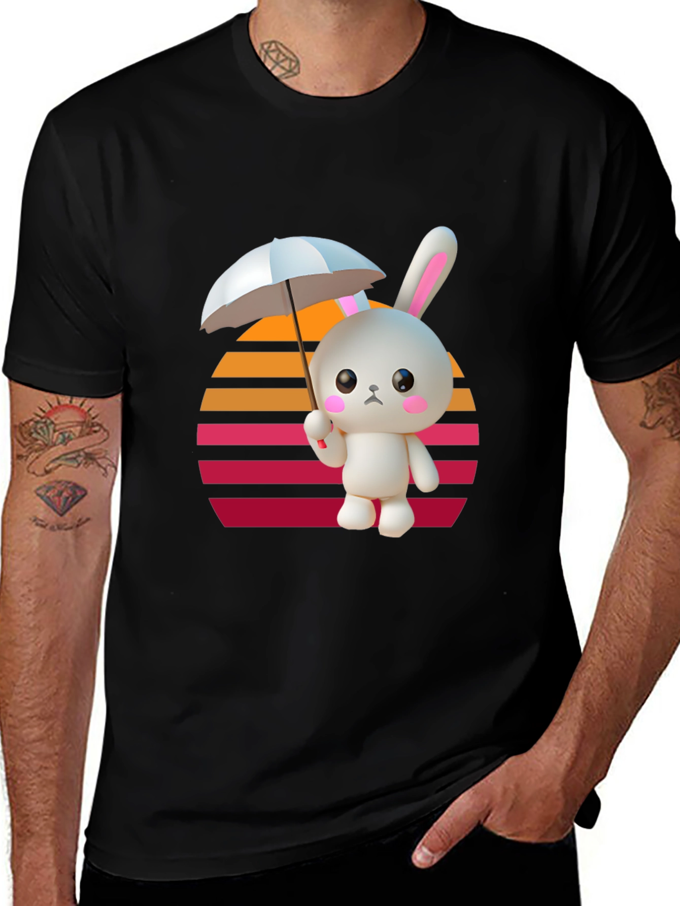 Cute Bunny Graphic T-Shirt