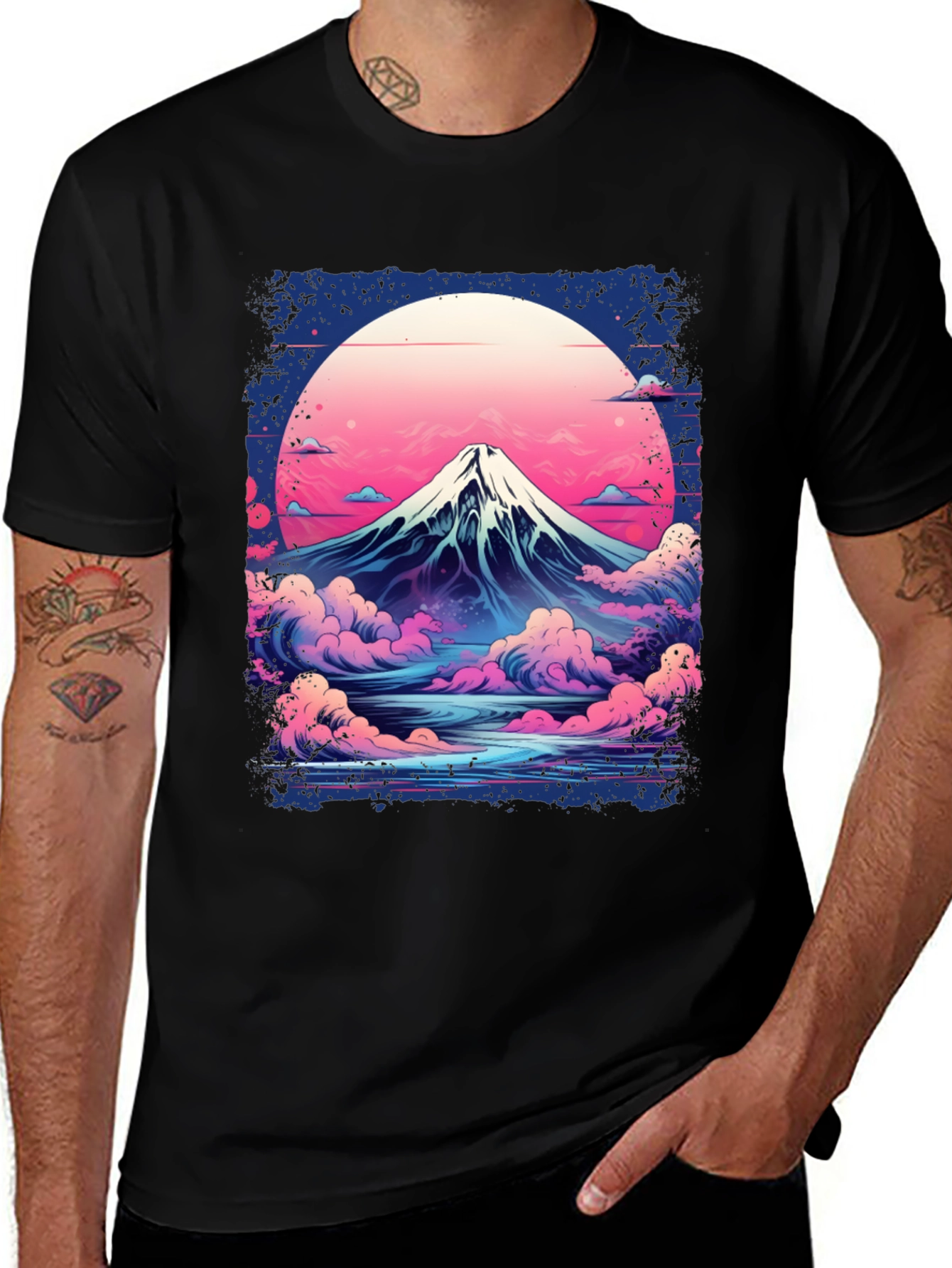Mount Fuji Graphic Tee - Retro Japanese Art