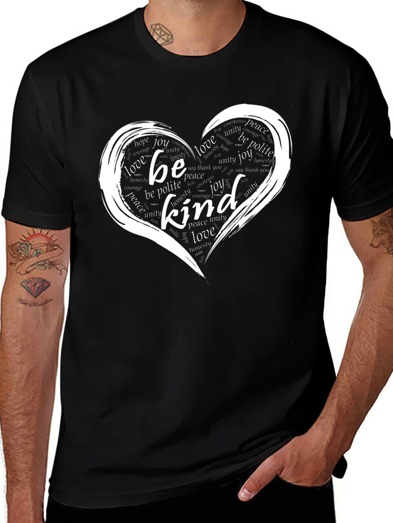 Variant 24 of Be Kind Heart Graphic T-Shirt