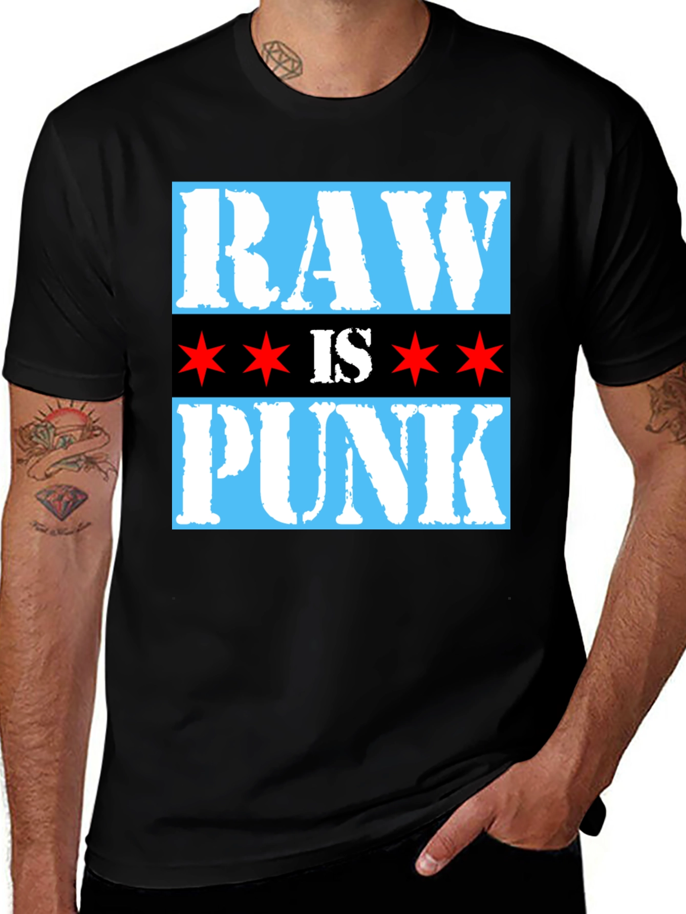 Variant 12 of Raw is Punk T-Shirt - Chicago Style